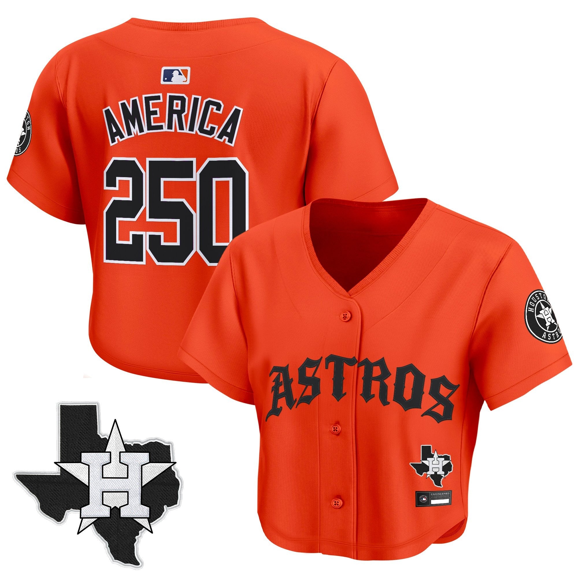 Women’s ‘Old English Edition’ Crop Top Baseball Jersey