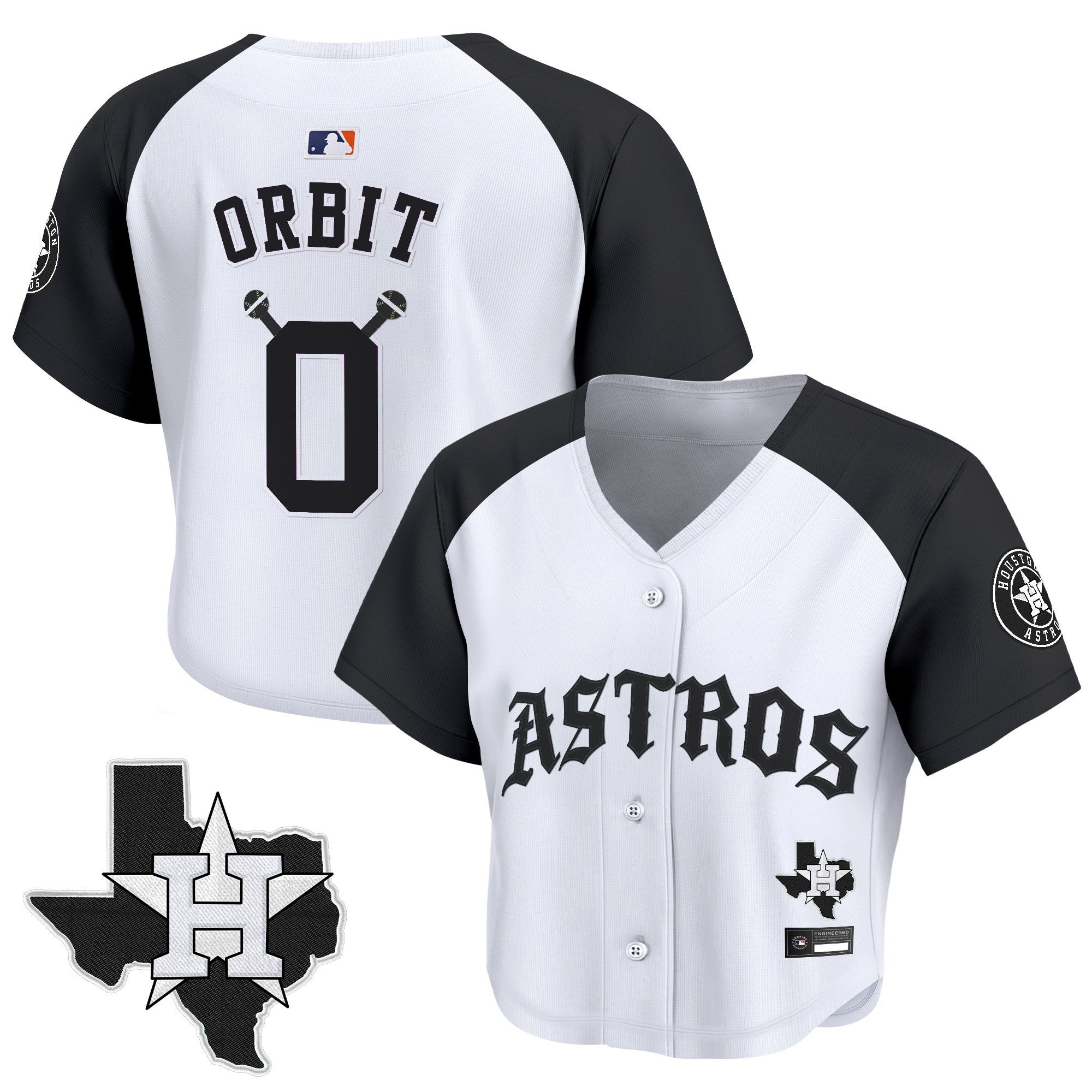 Women’s ‘Old English Edition’ Crop Top Baseball Jersey