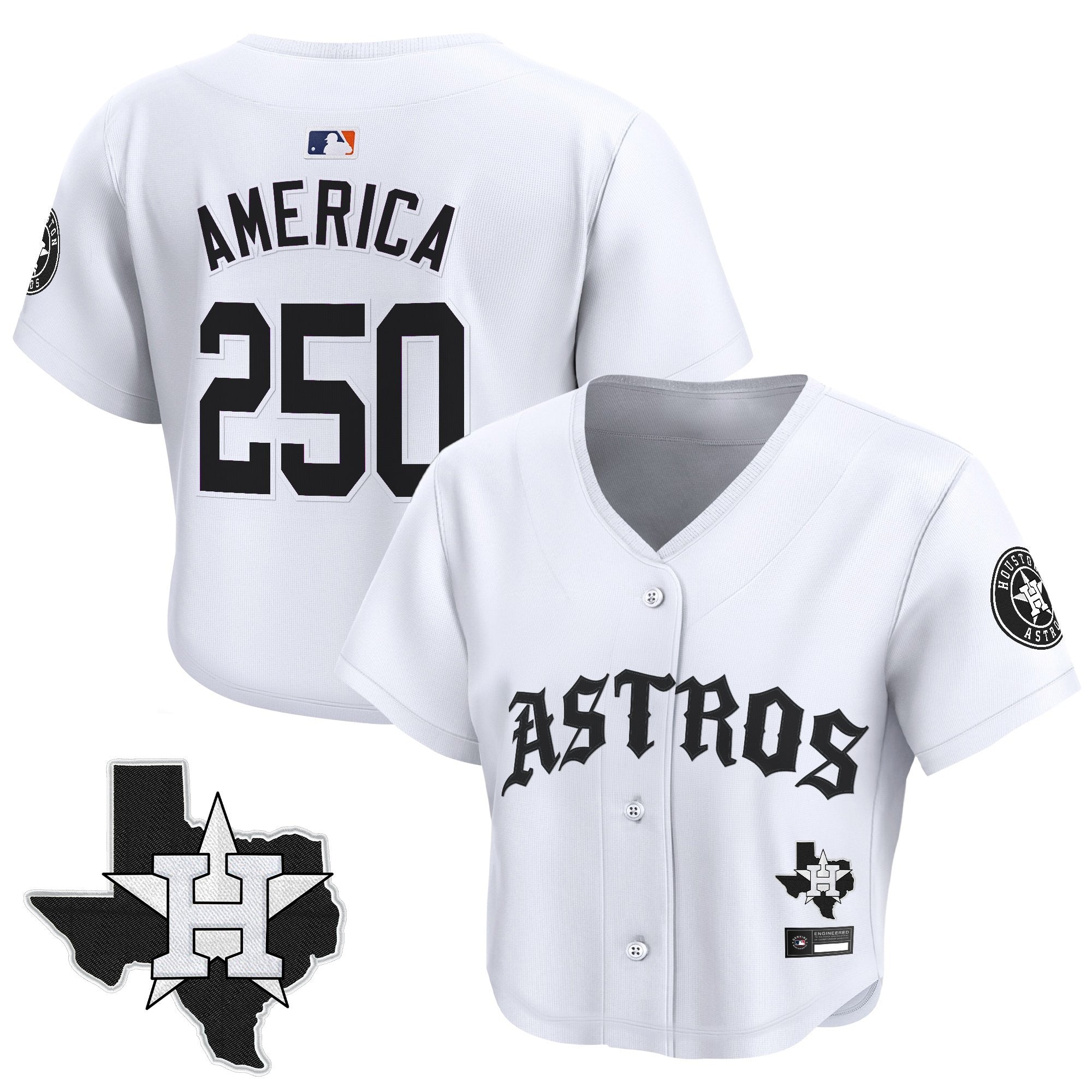 Women’s ‘Old English Edition’ Crop Top Baseball Jersey