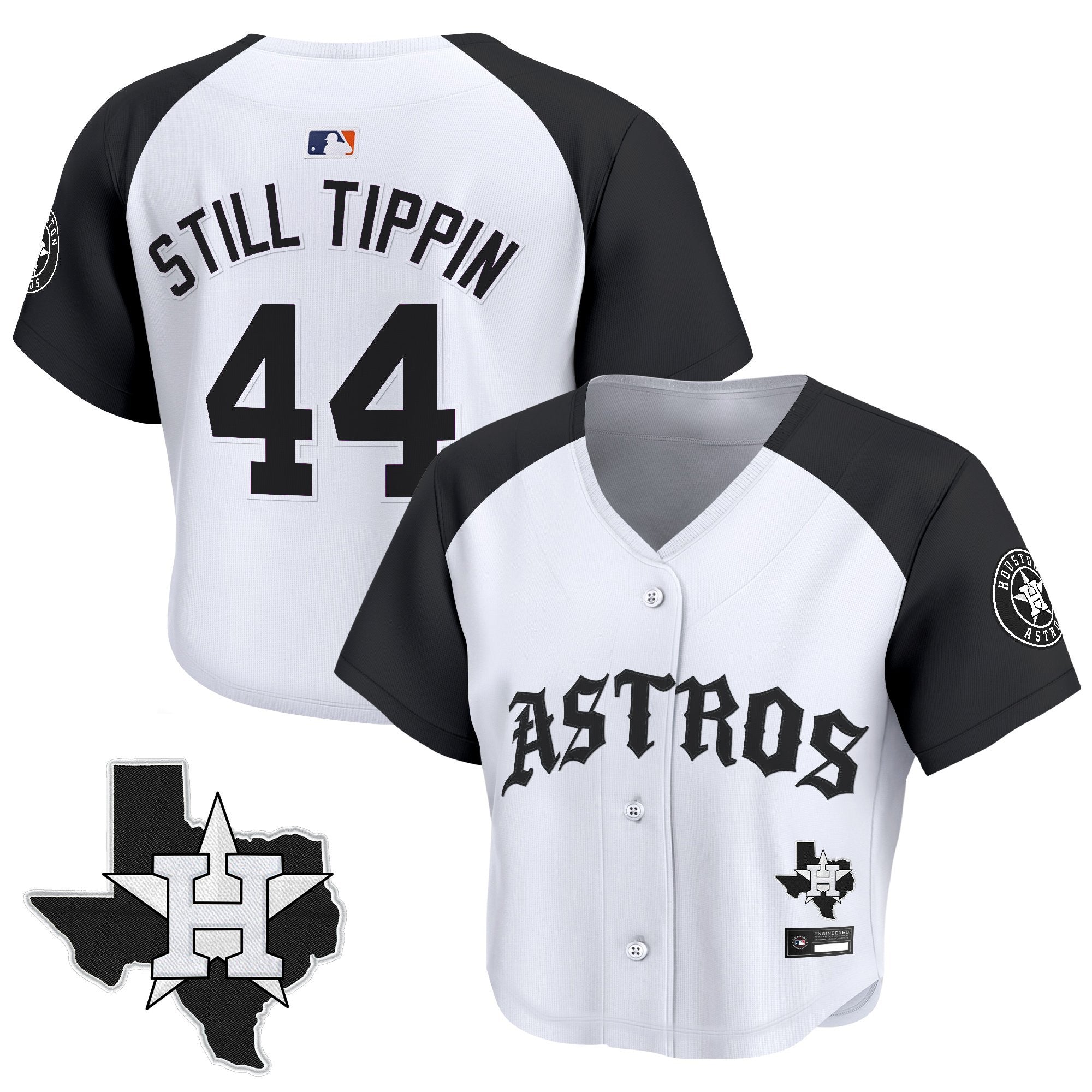 Women’s ‘Old English Edition’ Crop Top Baseball Jersey
