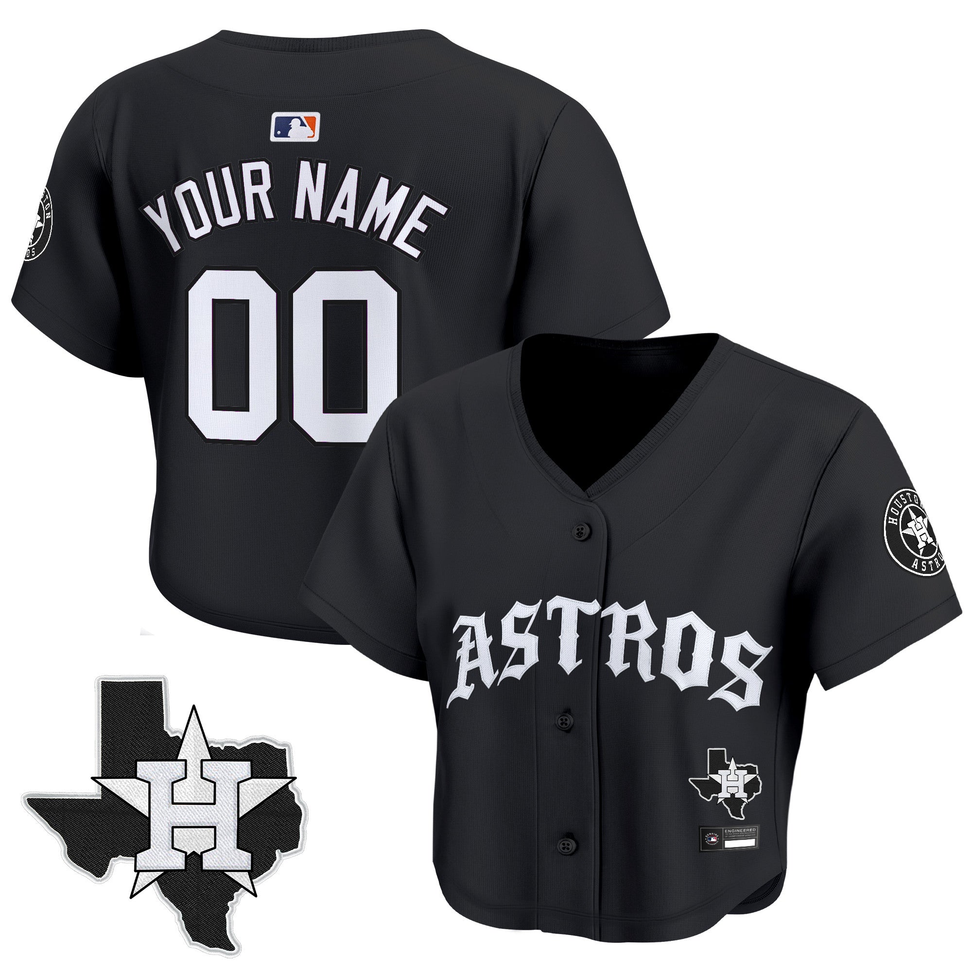Women’s ‘Old English Edition’ Crop Top Baseball Custom Jersey