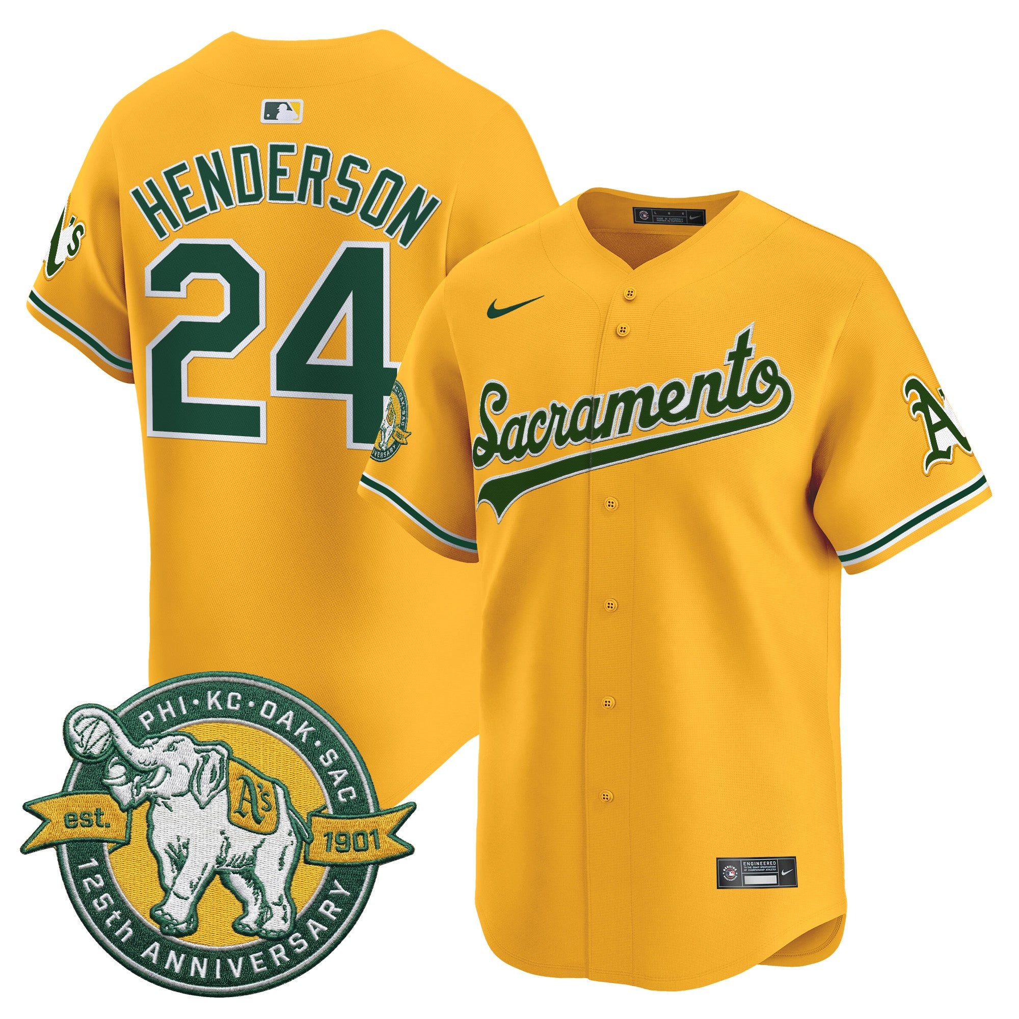 Men’s ‘Sacramento Edition’ Vapor Premier Limited Jersey – 125th Anniversary Patch