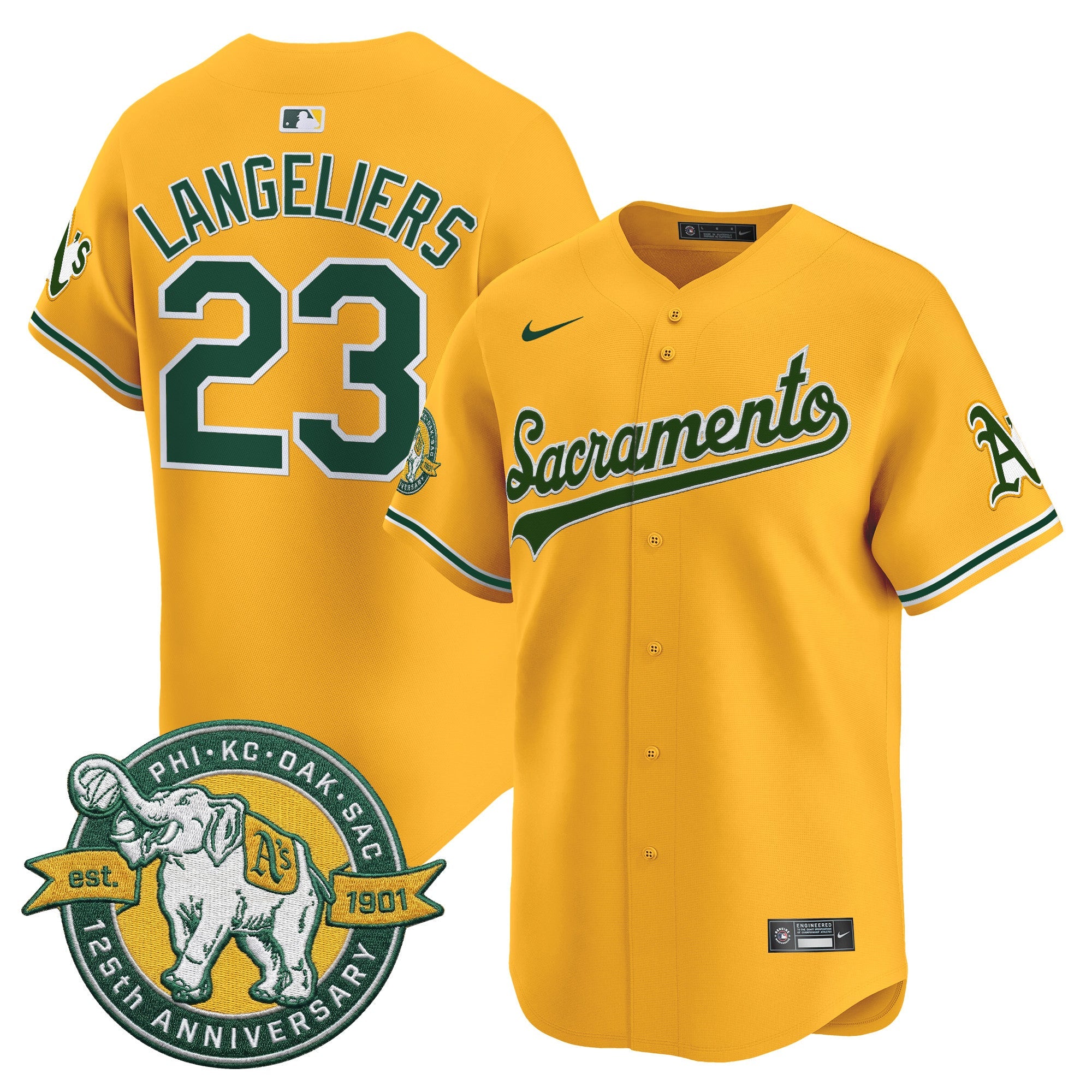 Men’s ‘Sacramento Edition’ Vapor Premier Limited Jersey – 125th Anniversary Patch