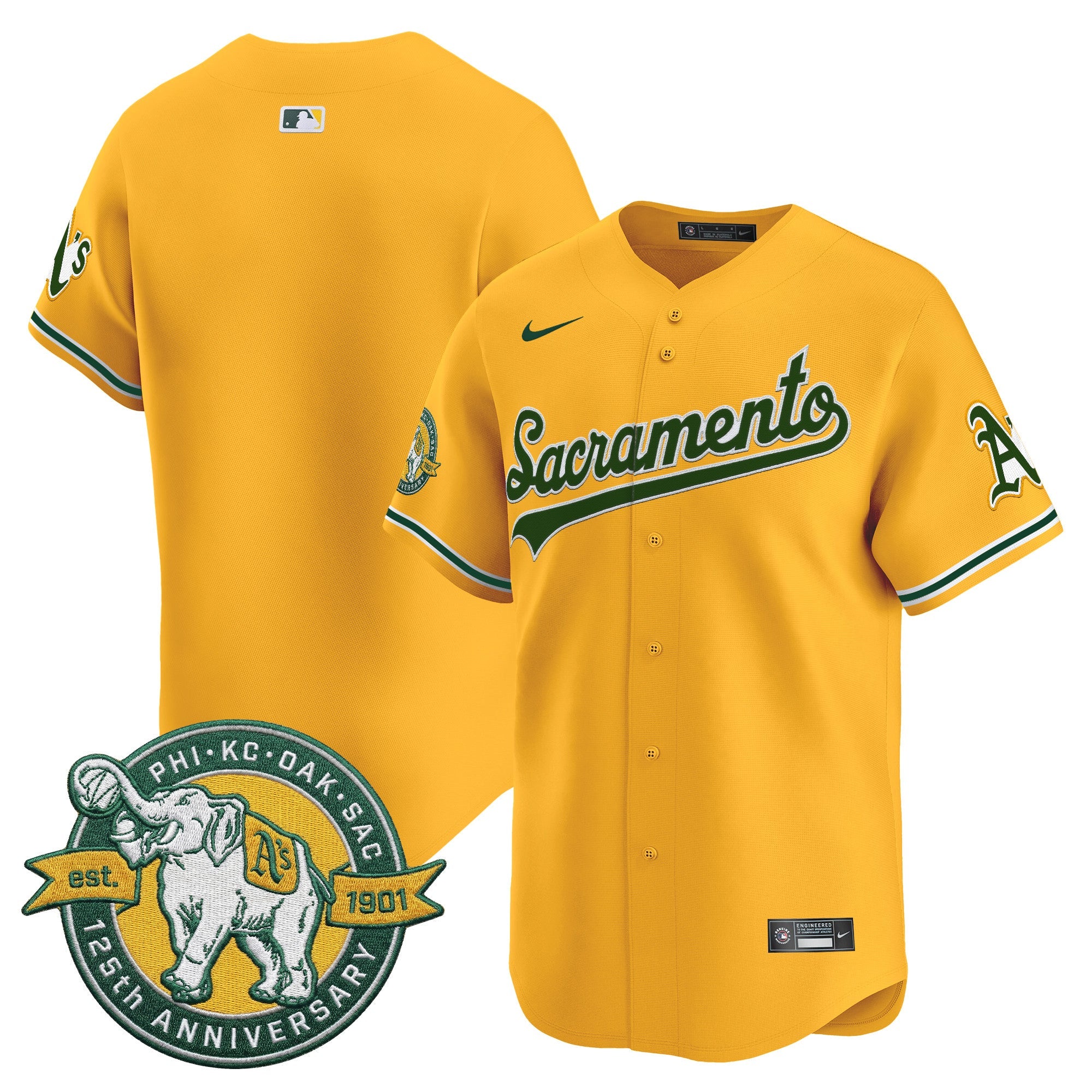 Men’s ‘Sacramento Edition’ Vapor Premier Limited Jersey – 125th Anniversary Patch