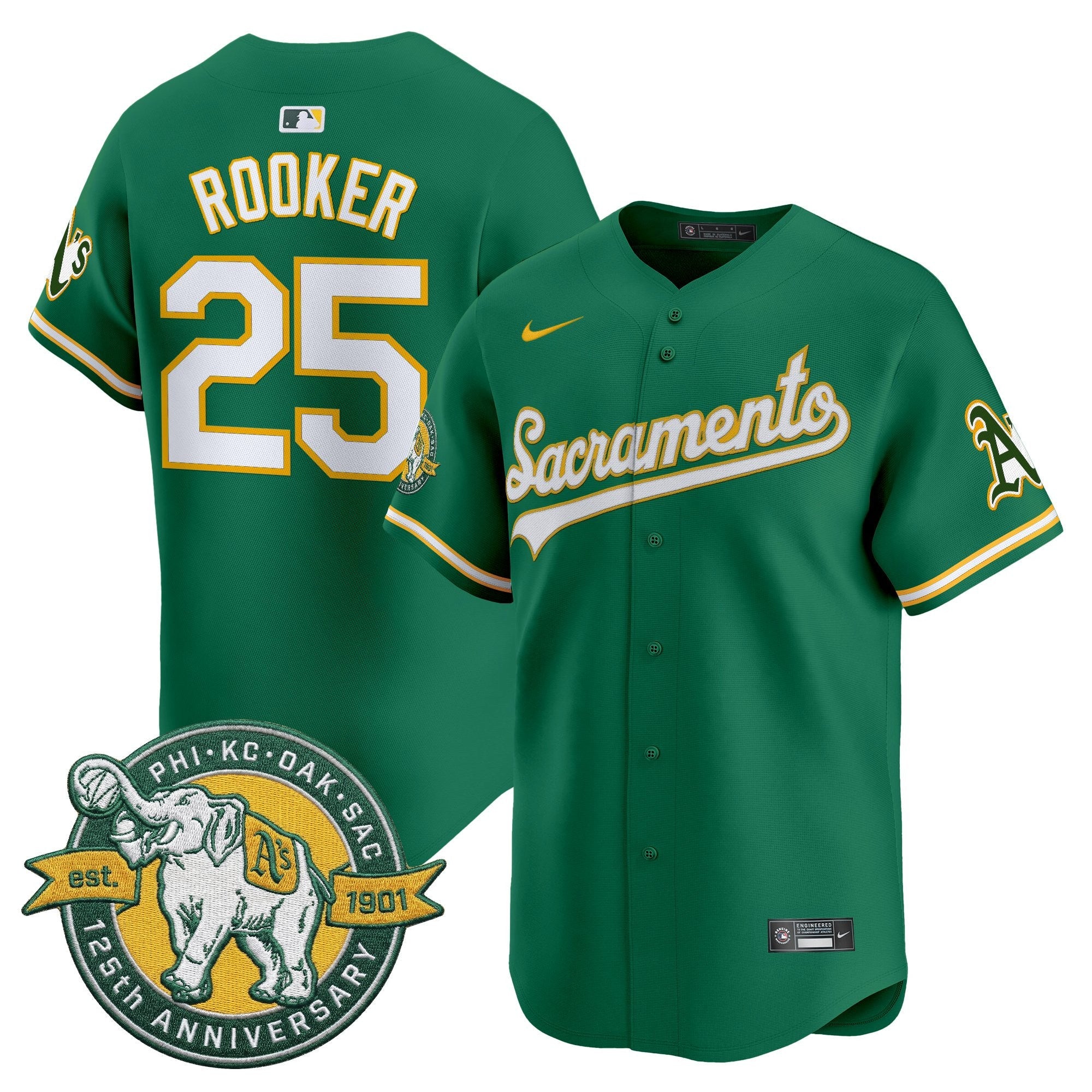 Men’s ‘Sacramento Edition’ Vapor Premier Limited Jersey – 125th Anniversary Patch