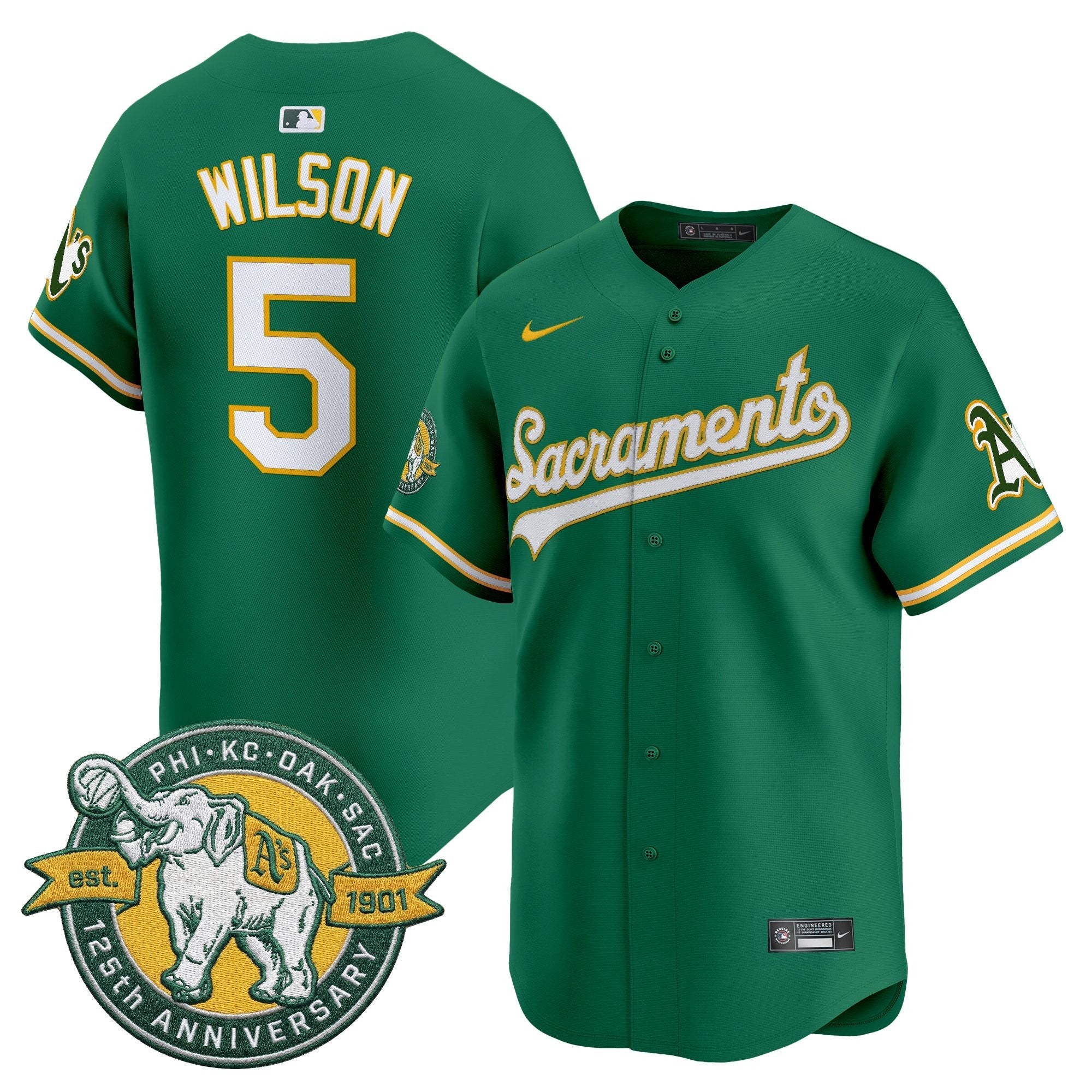 Men’s ‘Sacramento Edition’ Vapor Premier Limited Jersey – 125th Anniversary Patch