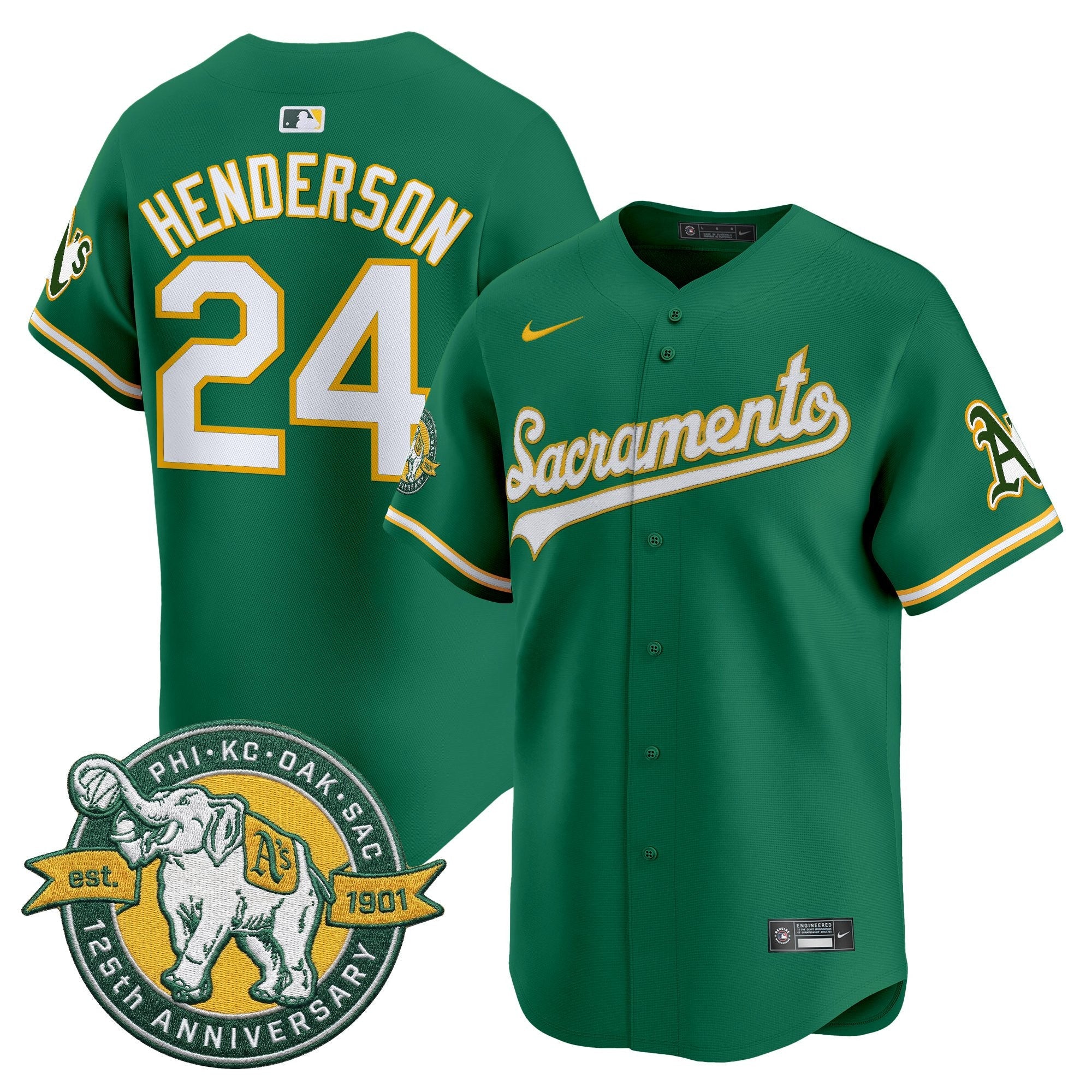 Men’s ‘Sacramento Edition’ Vapor Premier Limited Jersey – 125th Anniversary Patch