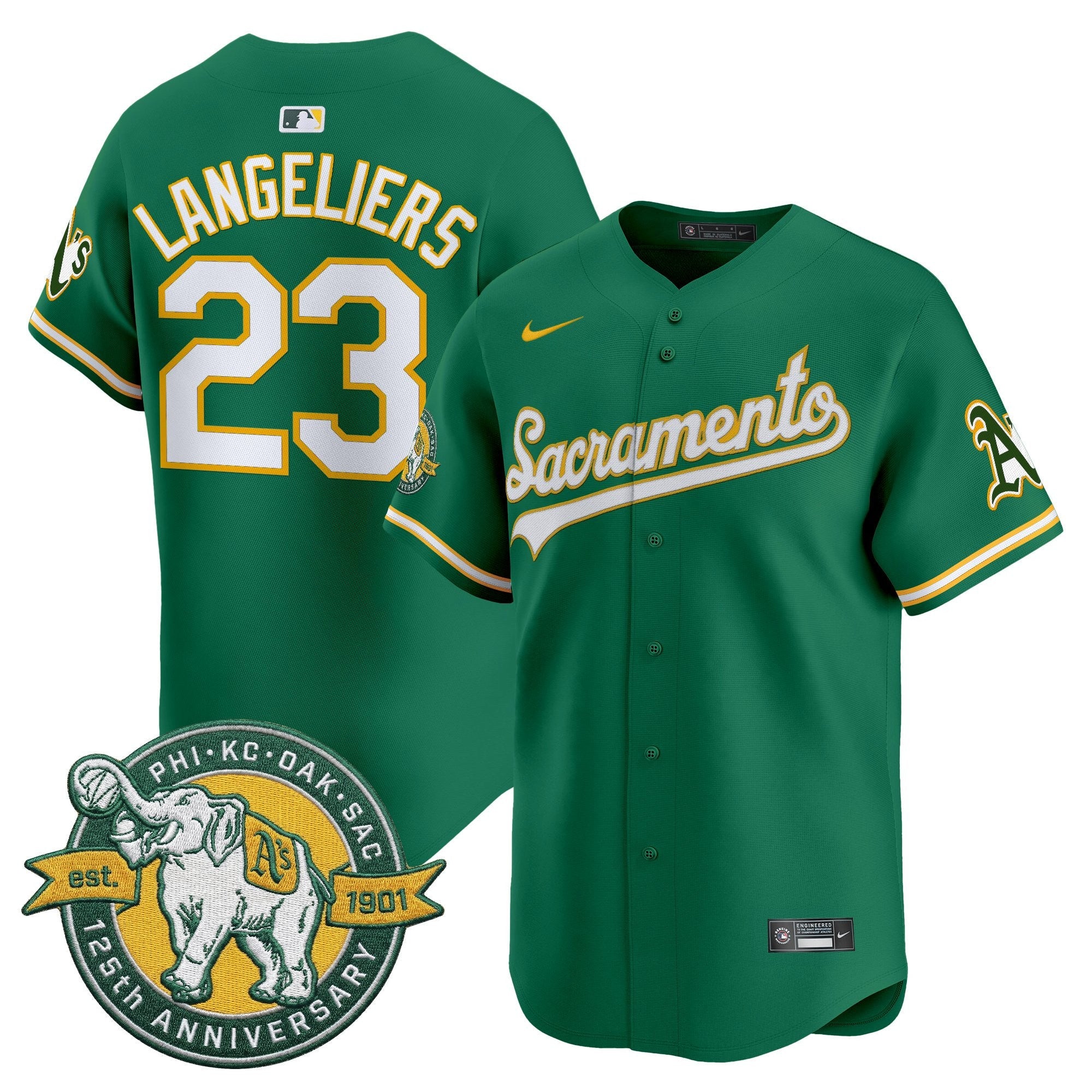 Men’s ‘Sacramento Edition’ Vapor Premier Limited Jersey – 125th Anniversary Patch