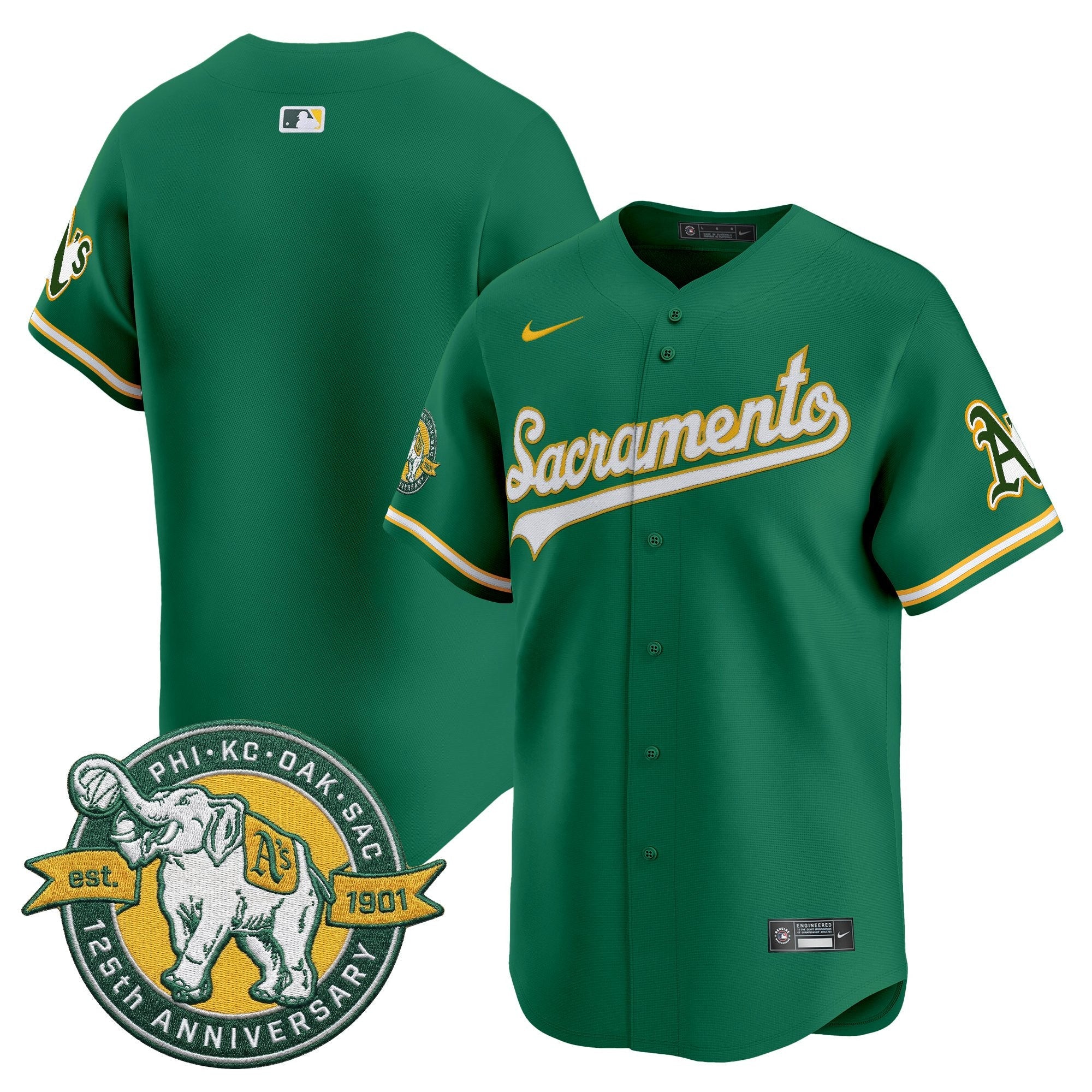 Men’s ‘Sacramento Edition’ Vapor Premier Limited Jersey – 125th Anniversary Patch