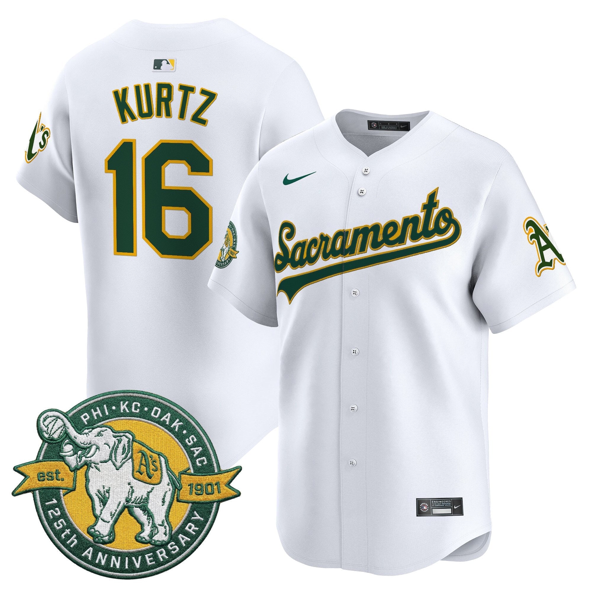 Men’s ‘Sacramento Edition’ Vapor Premier Limited Jersey – 125th Anniversary Patch