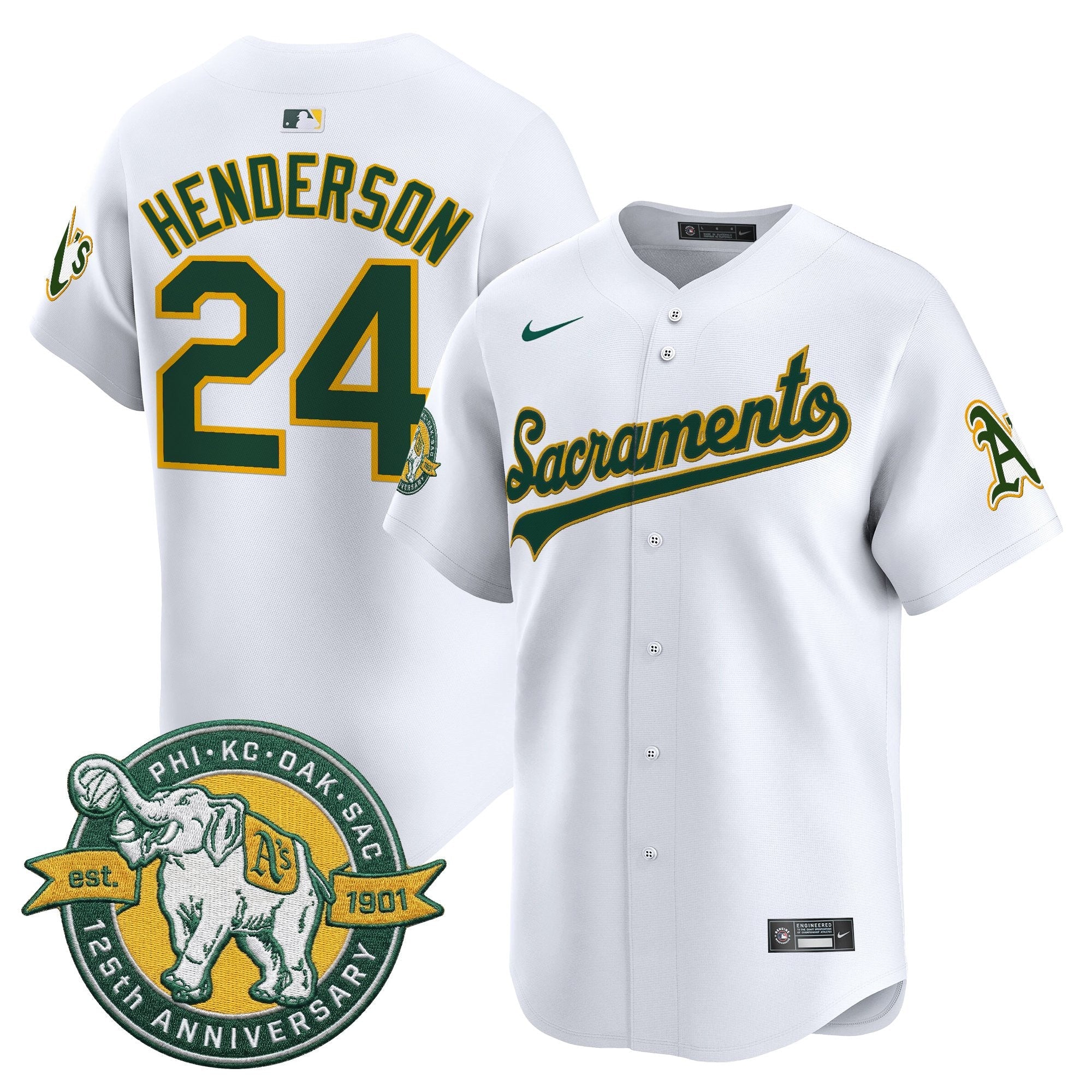 Men’s ‘Sacramento Edition’ Vapor Premier Limited Jersey – 125th Anniversary Patch