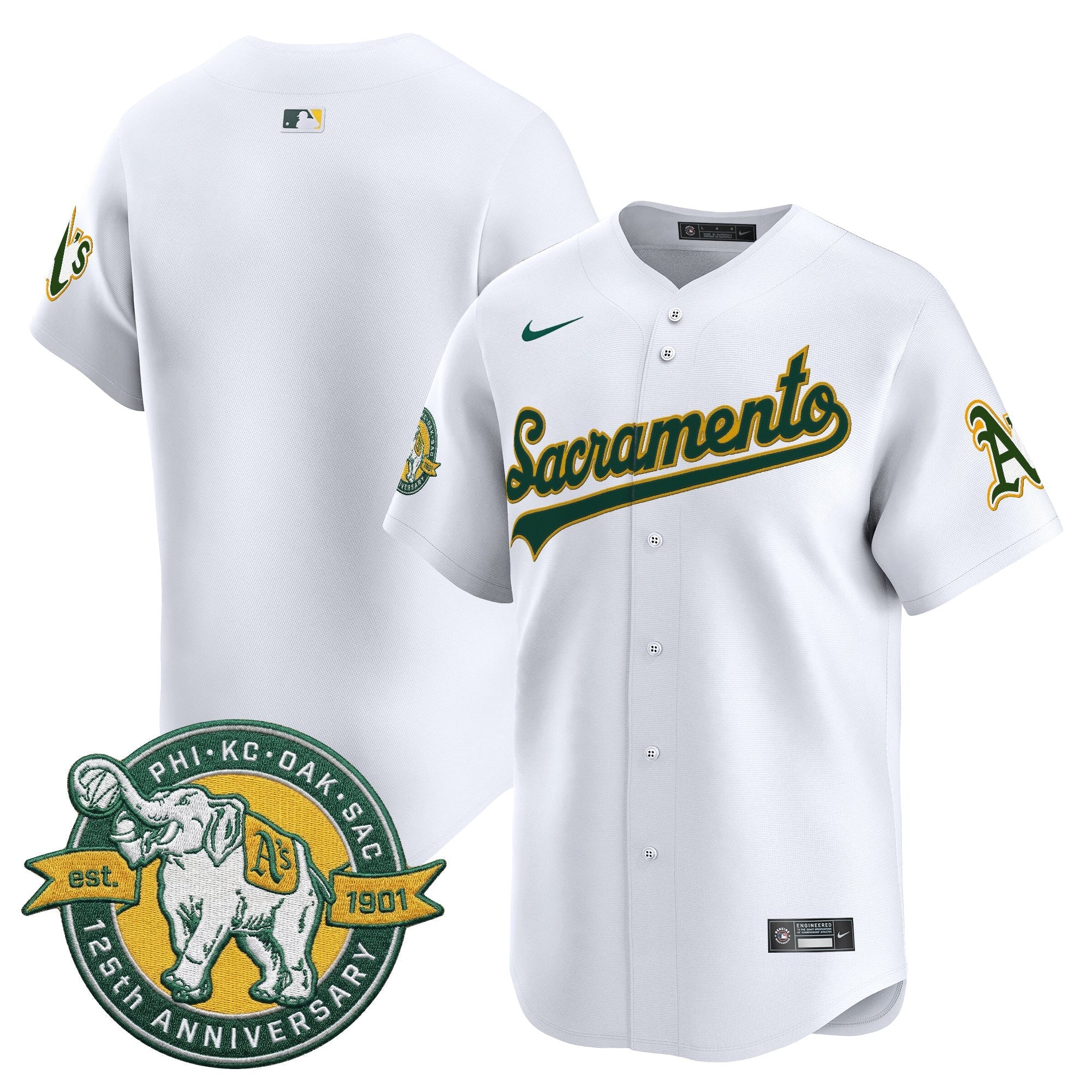 Men’s ‘Sacramento Edition’ Vapor Premier Limited Jersey – 125th Anniversary Patch