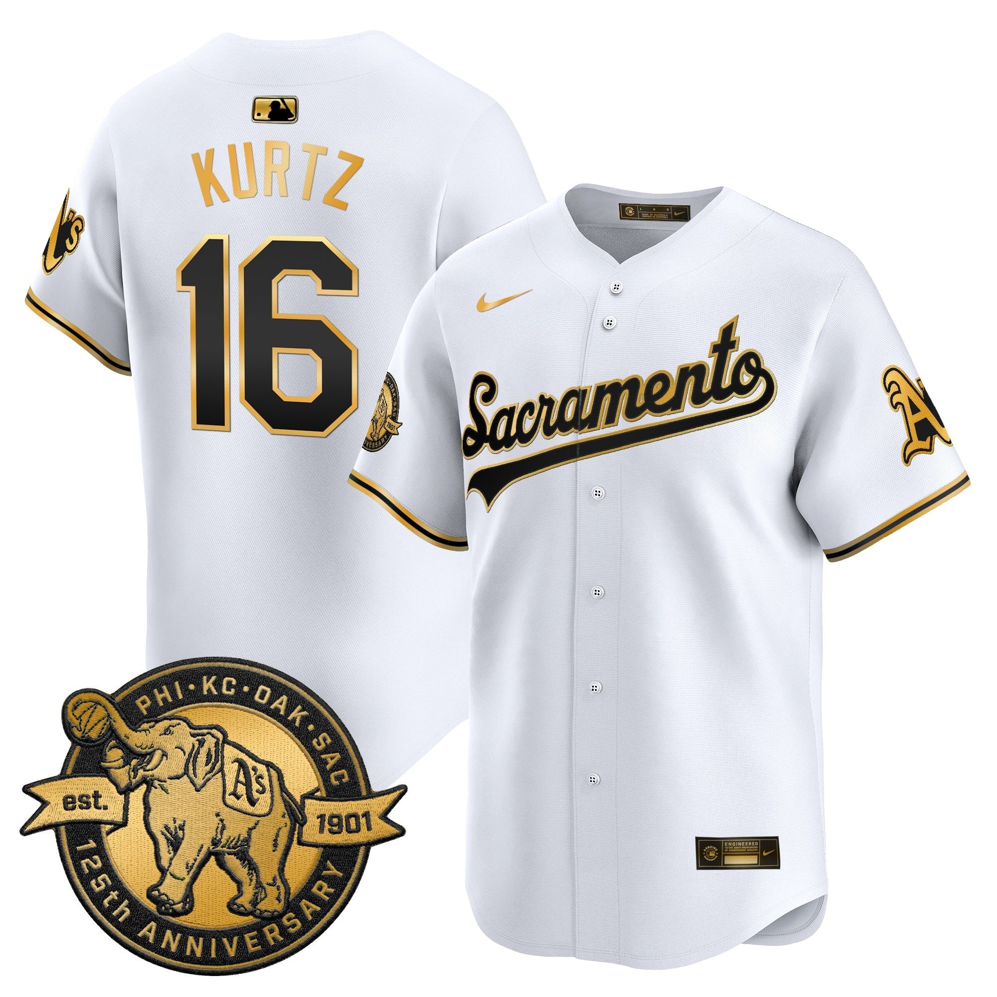 Men’s ‘Sacramento Edition’ Vapor Premier Limited Jersey – 125th Anniversary Patch