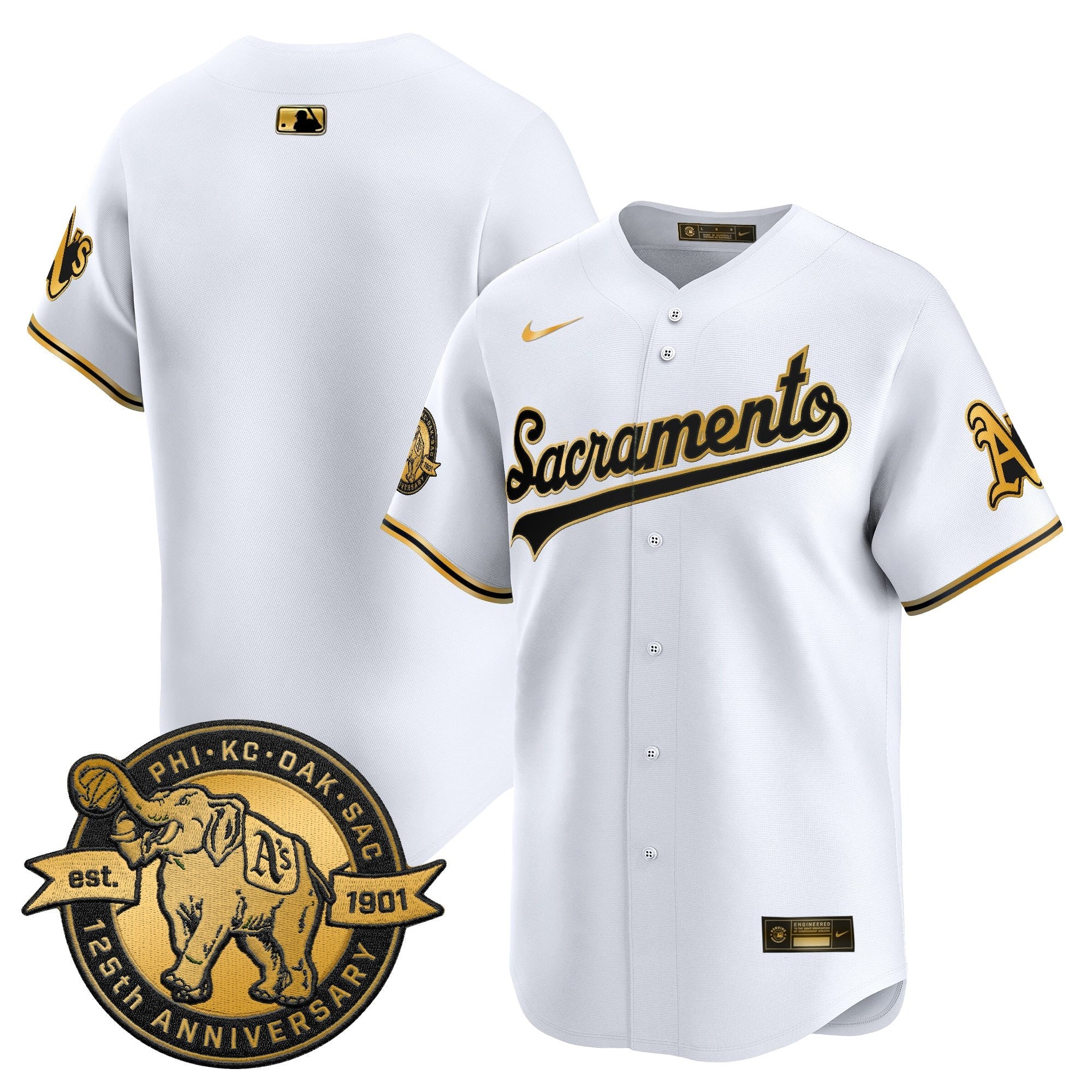 Men’s ‘Sacramento Edition’ Vapor Premier Limited Jersey – 125th Anniversary Patch