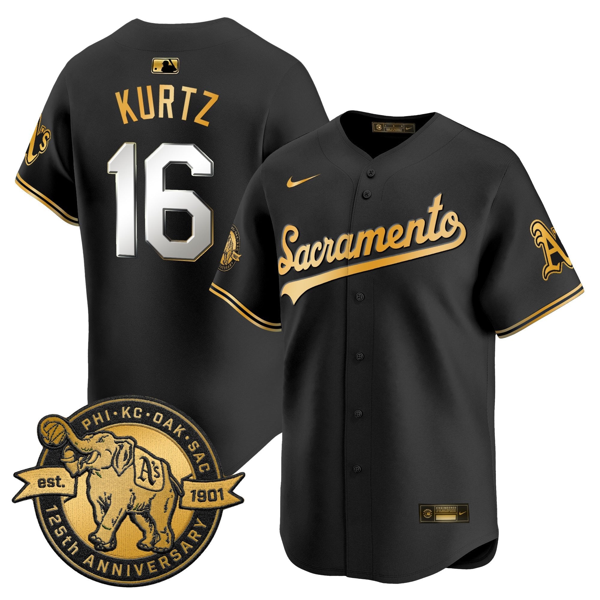 Men’s ‘Sacramento Edition’ Vapor Premier Limited Jersey – 125th Anniversary Patch