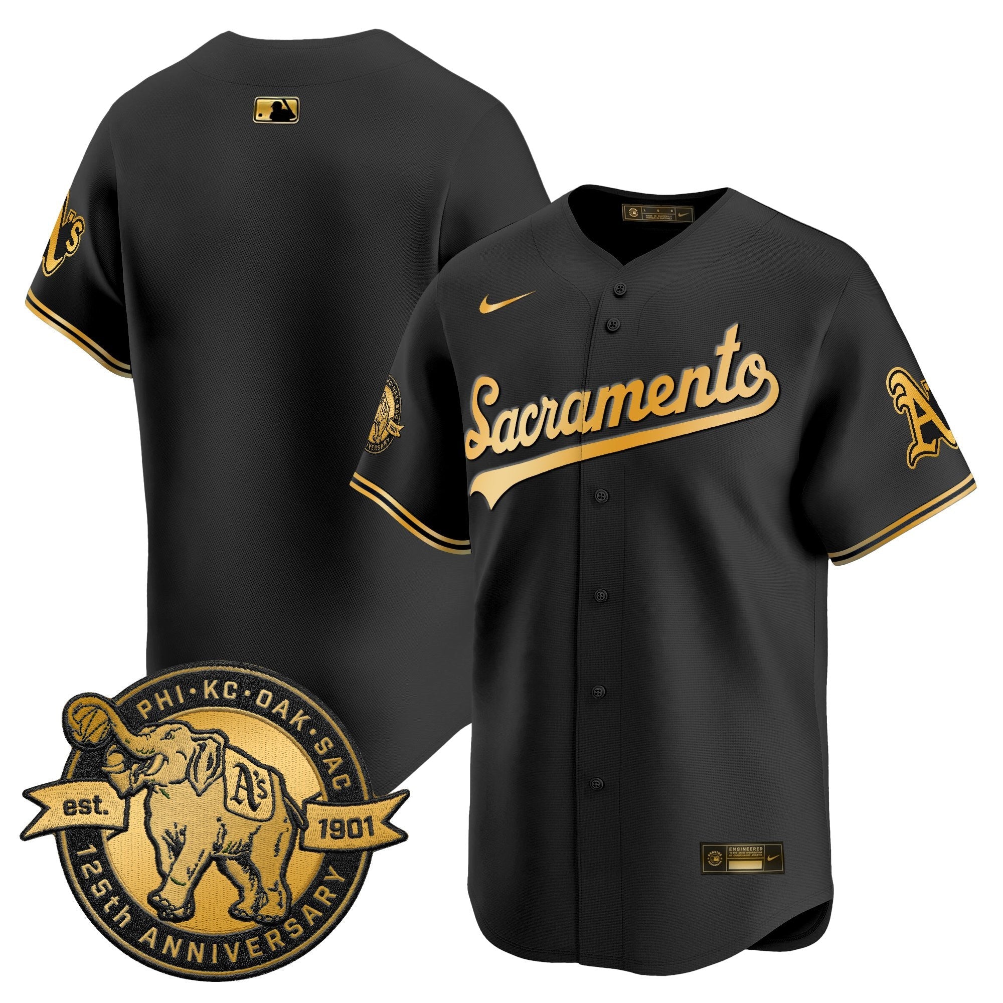 Men’s ‘Sacramento Edition’ Vapor Premier Limited Jersey – 125th Anniversary Patch