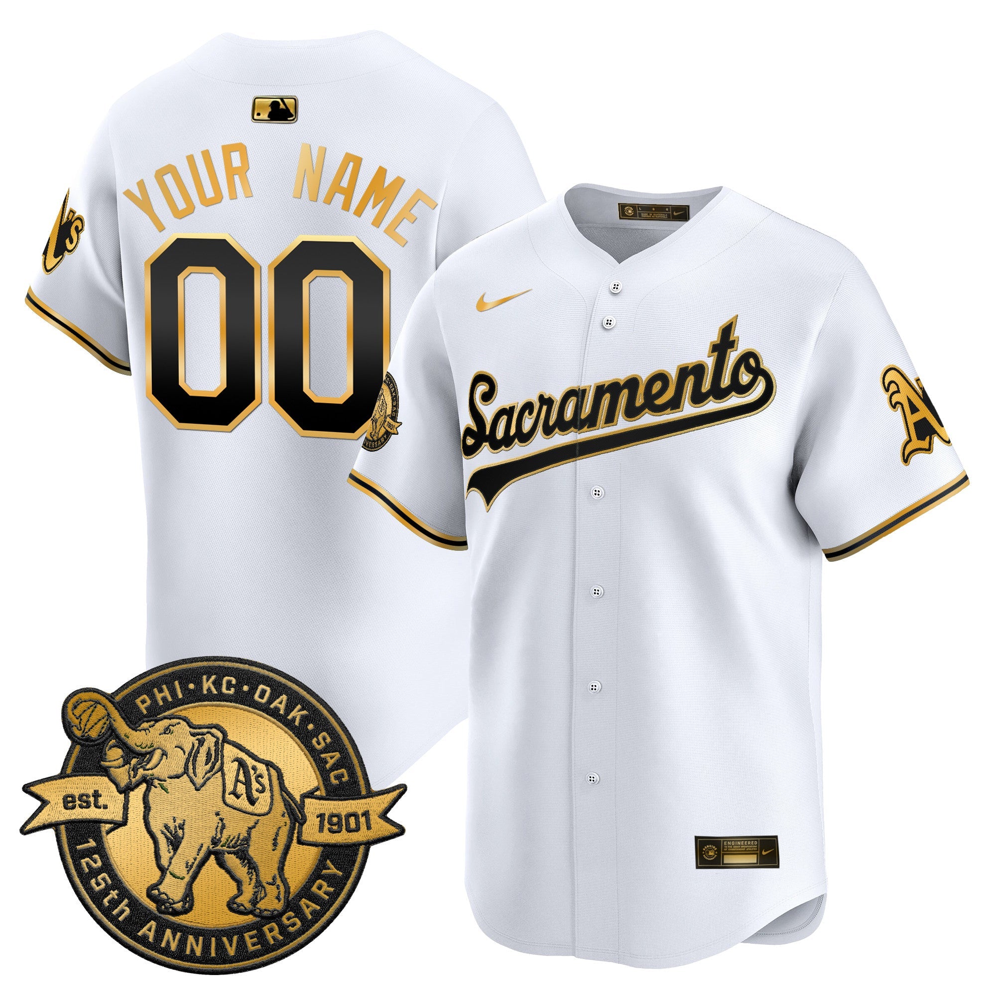 ‘Sacramento Edition’ Vapor Premier Limited Custom Jersey – 125th Anniversary Patch