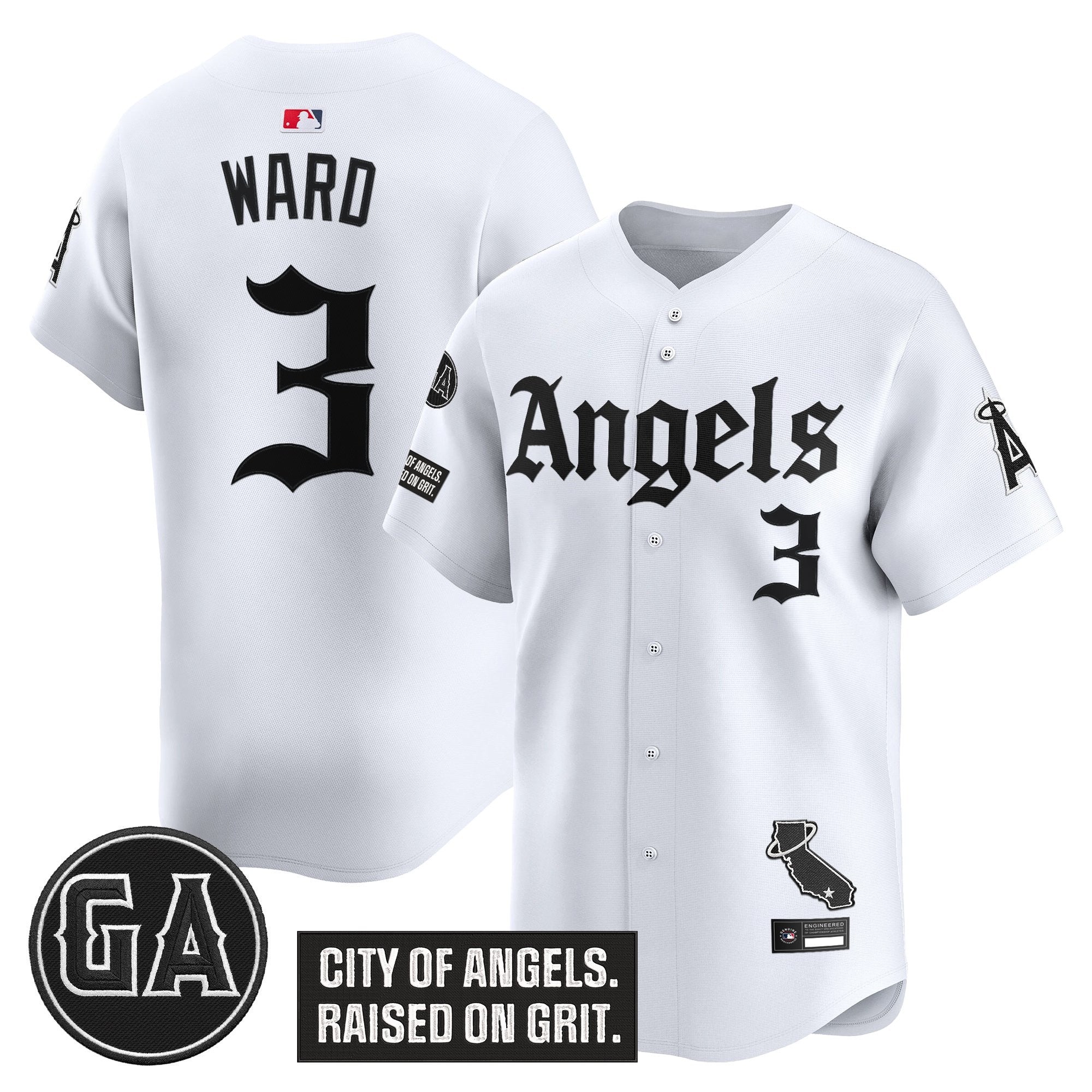 Men’s ‘Garret Anderson Tribute Patch’ Vapor Premier Limited Jersey – Gothic Edition
