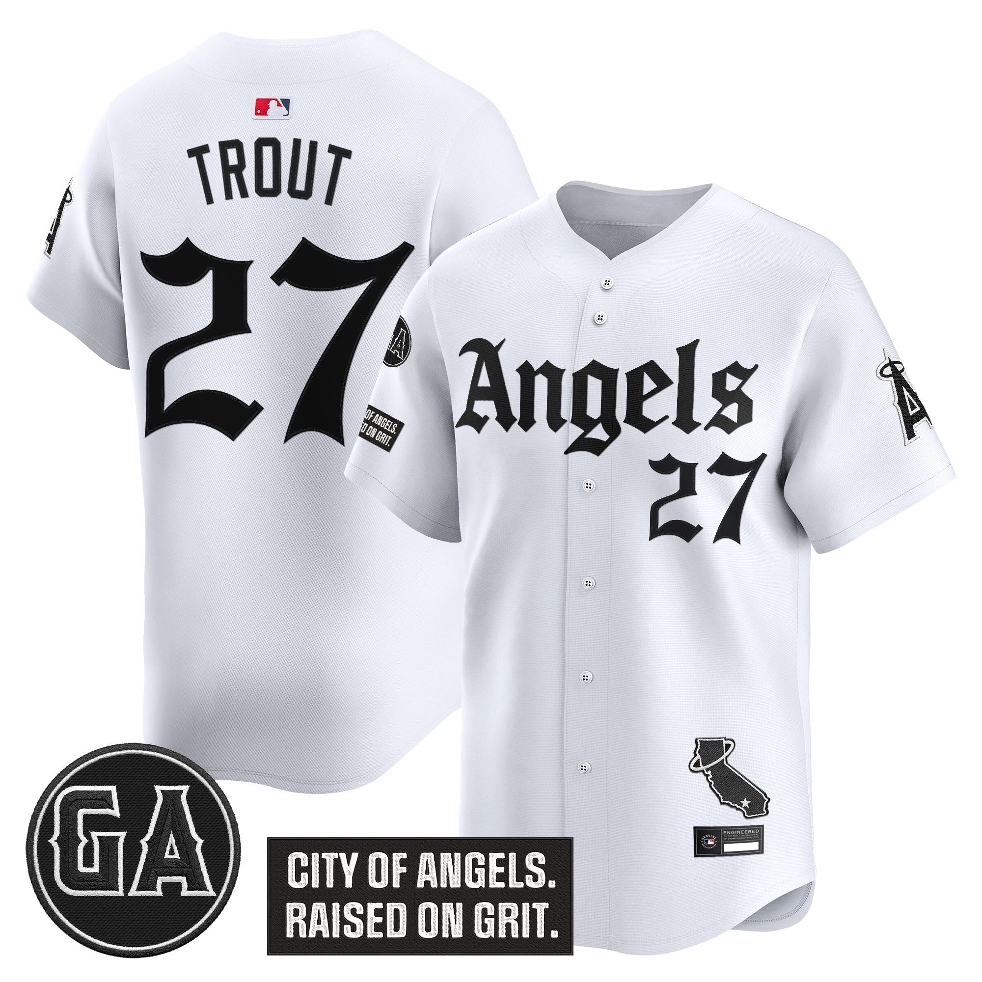 Men’s ‘Garret Anderson Tribute Patch’ Vapor Premier Limited Jersey – Gothic Edition