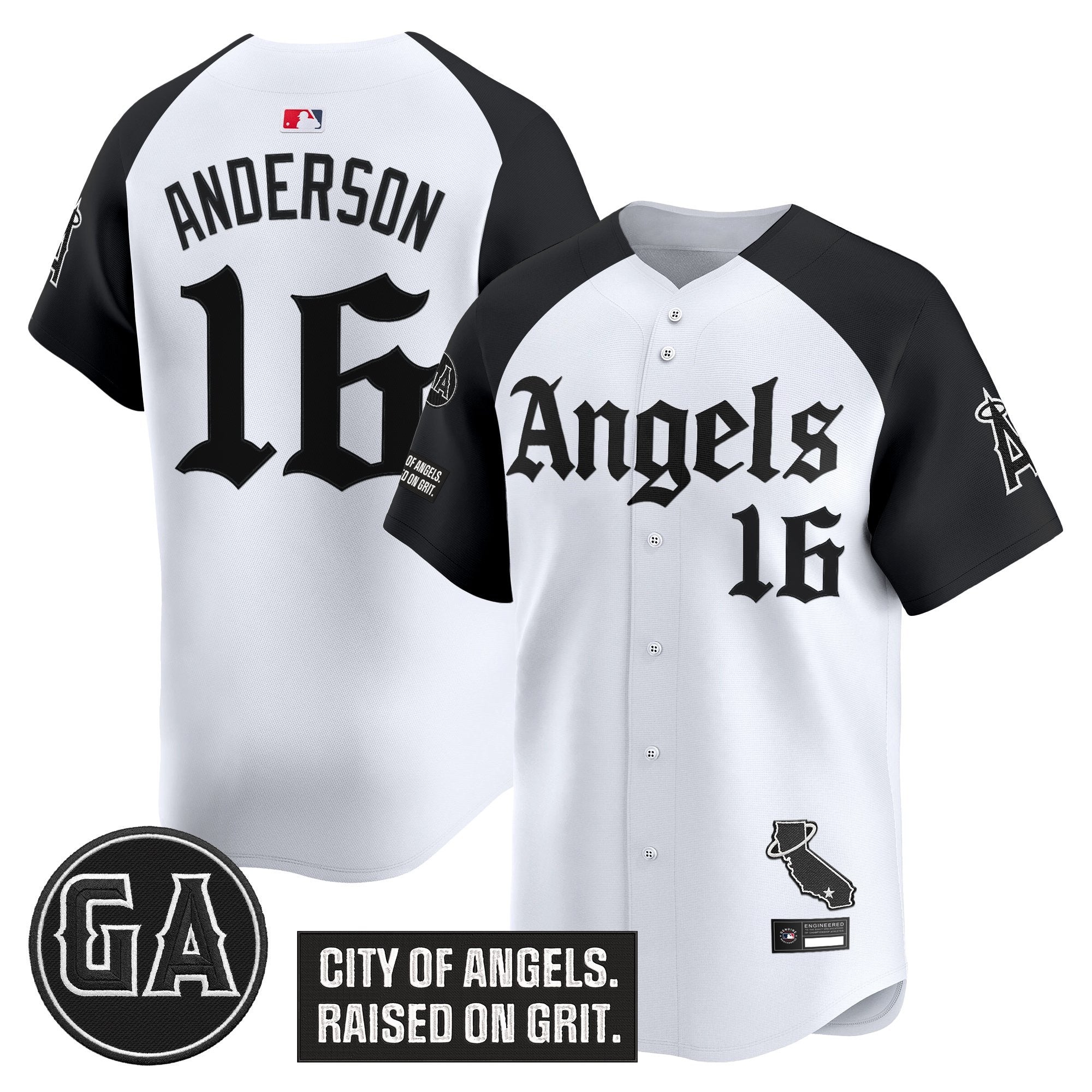 Men’s ‘Garret Anderson Tribute Patch’ Vapor Premier Limited Jersey – Gothic Edition
