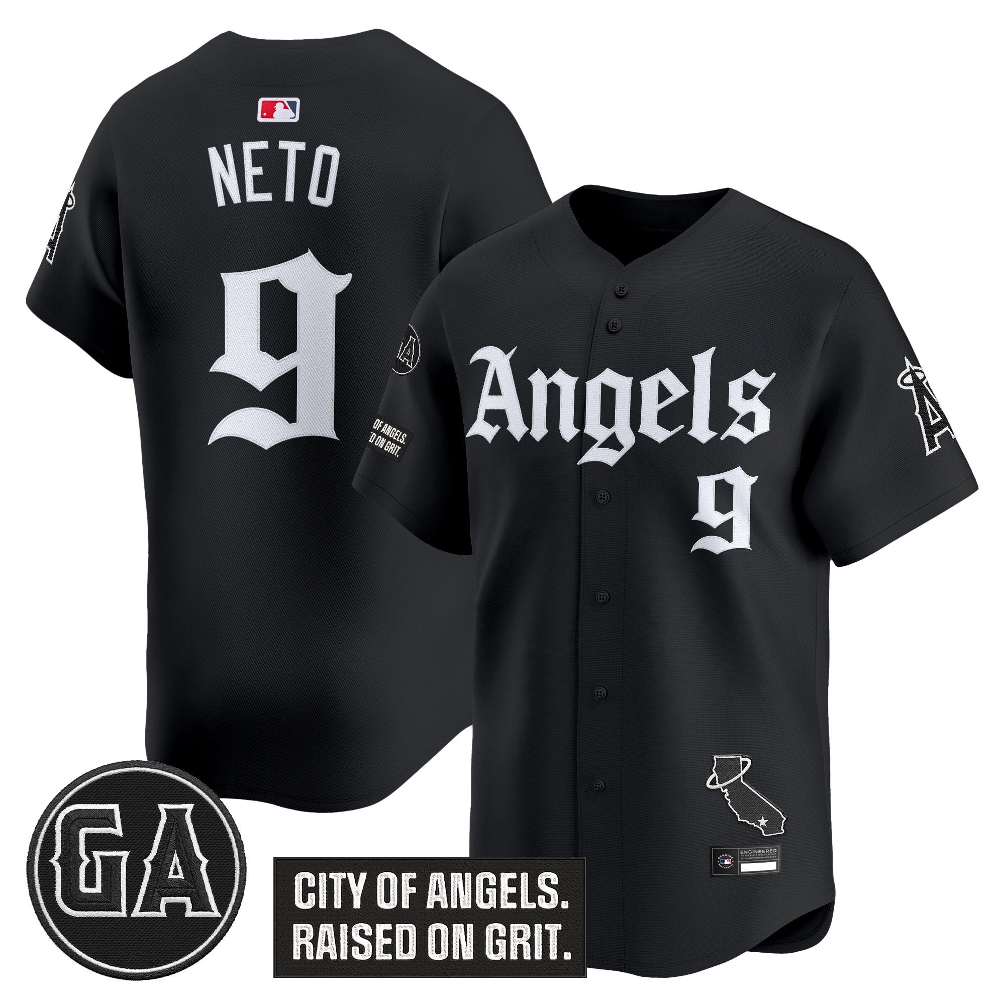 Men’s ‘Garret Anderson Tribute Patch’ Vapor Premier Limited Jersey – Gothic Edition