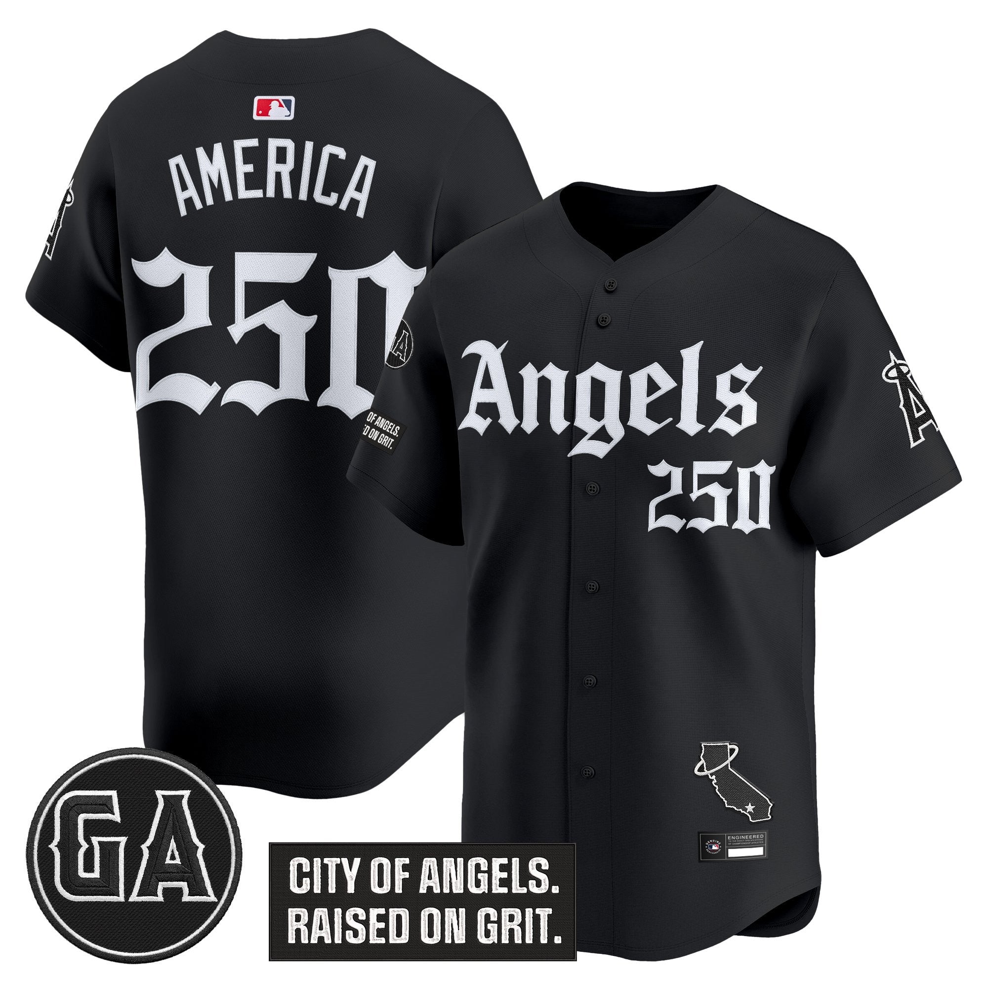 Men’s ‘Garret Anderson Tribute Patch’ Vapor Premier Limited Jersey – Gothic Edition