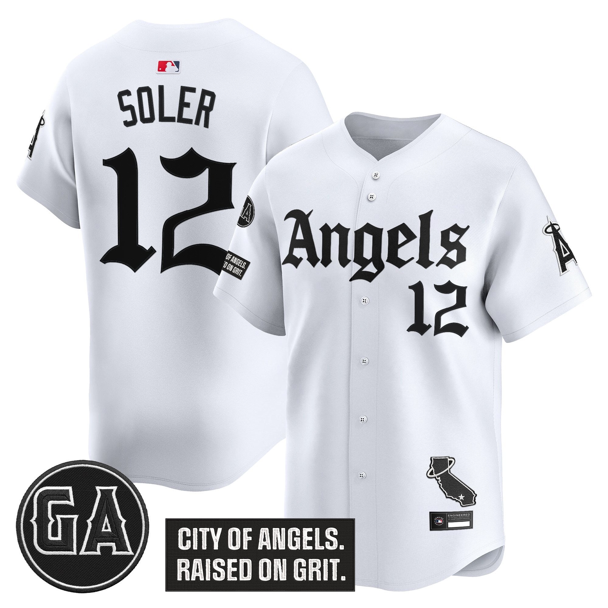 Men’s ‘Garret Anderson Tribute Patch’ Vapor Premier Limited Jersey – Gothic Edition