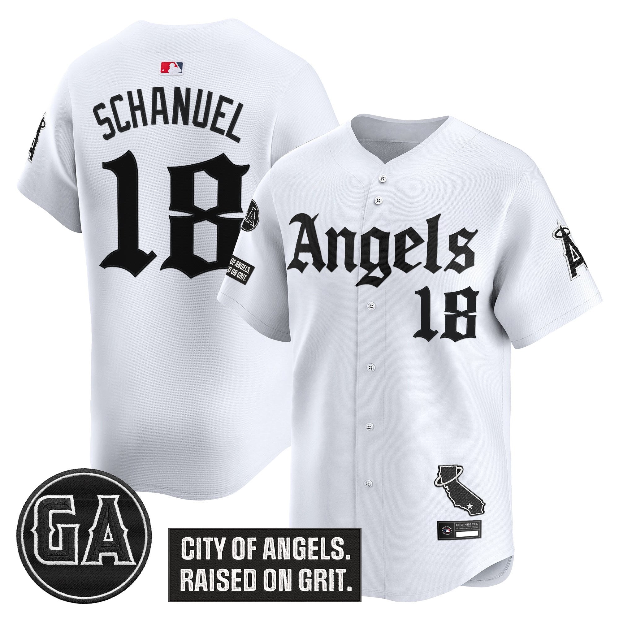 Men’s ‘Garret Anderson Tribute Patch’ Vapor Premier Limited Jersey – Gothic Edition