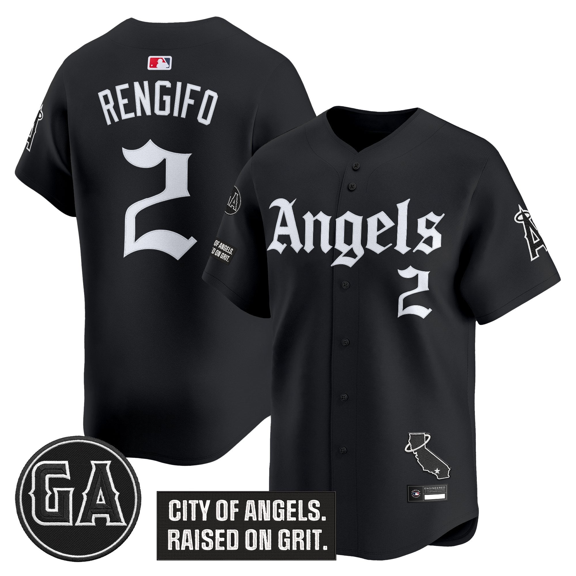 Men’s ‘Garret Anderson Tribute Patch’ Vapor Premier Limited Jersey – Gothic Edition