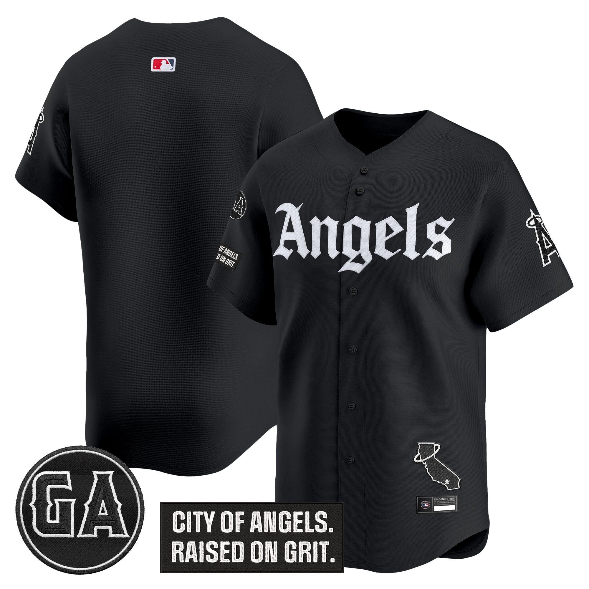 Men’s ‘Garret Anderson Tribute Patch’ Vapor Premier Limited Jersey – Gothic Edition
