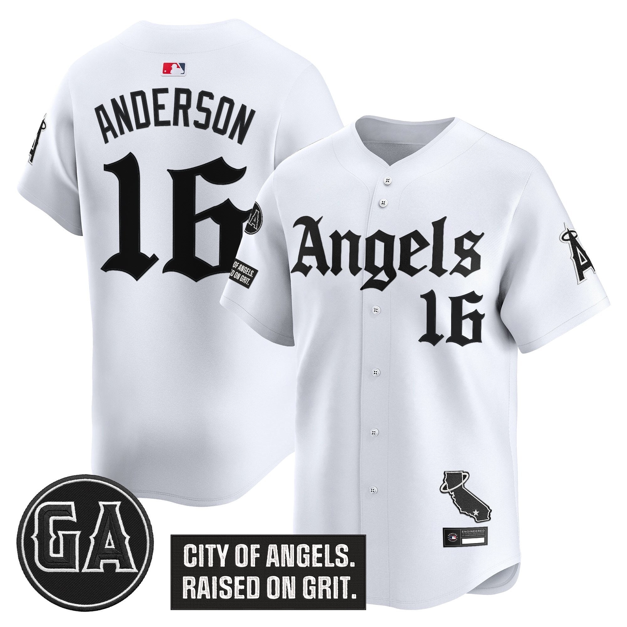 Men’s ‘Garret Anderson Tribute Patch’ Vapor Premier Limited Jersey – Gothic Edition