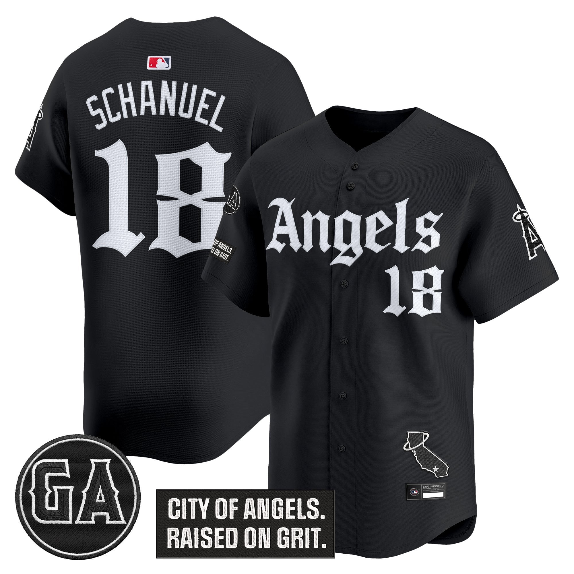 Men’s ‘Garret Anderson Tribute Patch’ Vapor Premier Limited Jersey – Gothic Edition