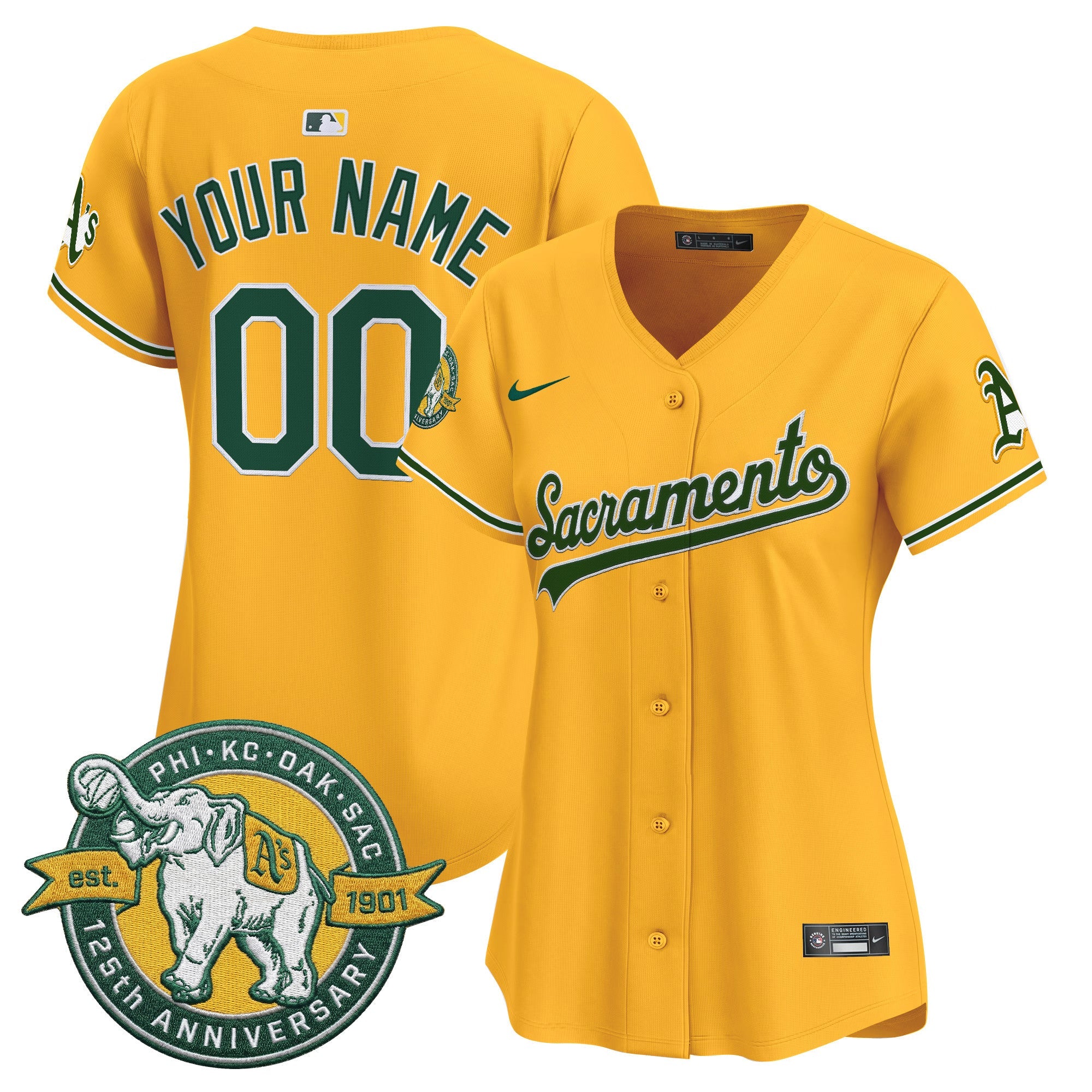 ‘Sacramento Edition’ Vapor Premier Limited Custom Jersey – 125th Anniversary Patch