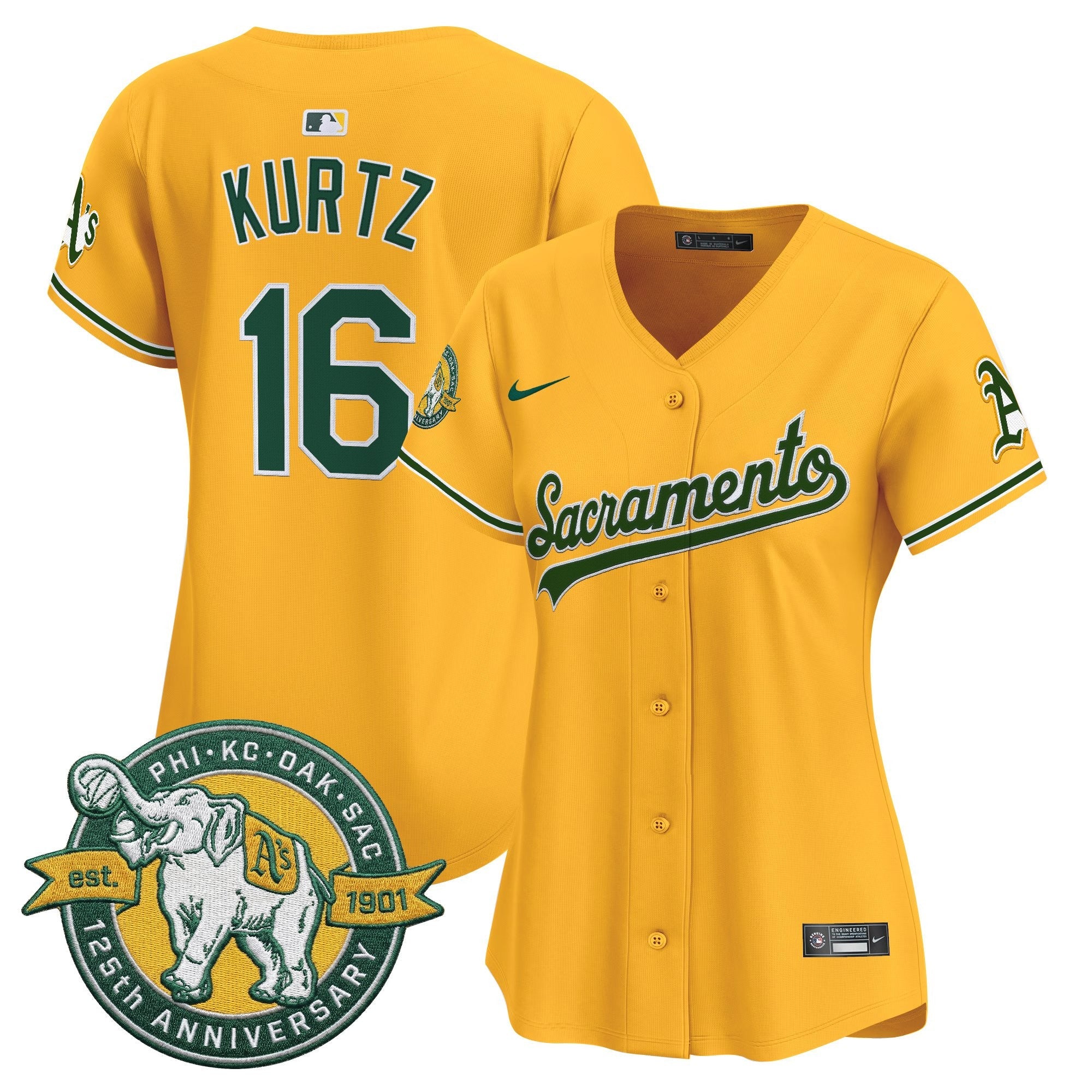 Women’s ‘Sacramento Edition’ Vapor Premier Limited Jersey – 125th Anniversary Patch