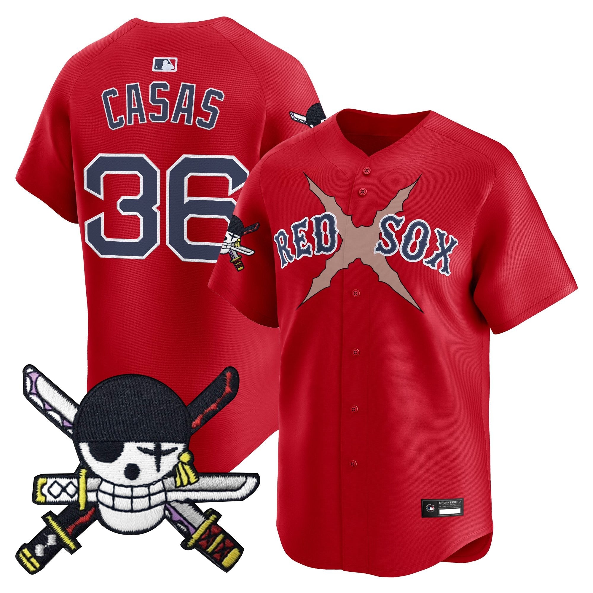 Men’s x One Piece Zoro Patch Vapor Premier Limited Jersey – Stitched