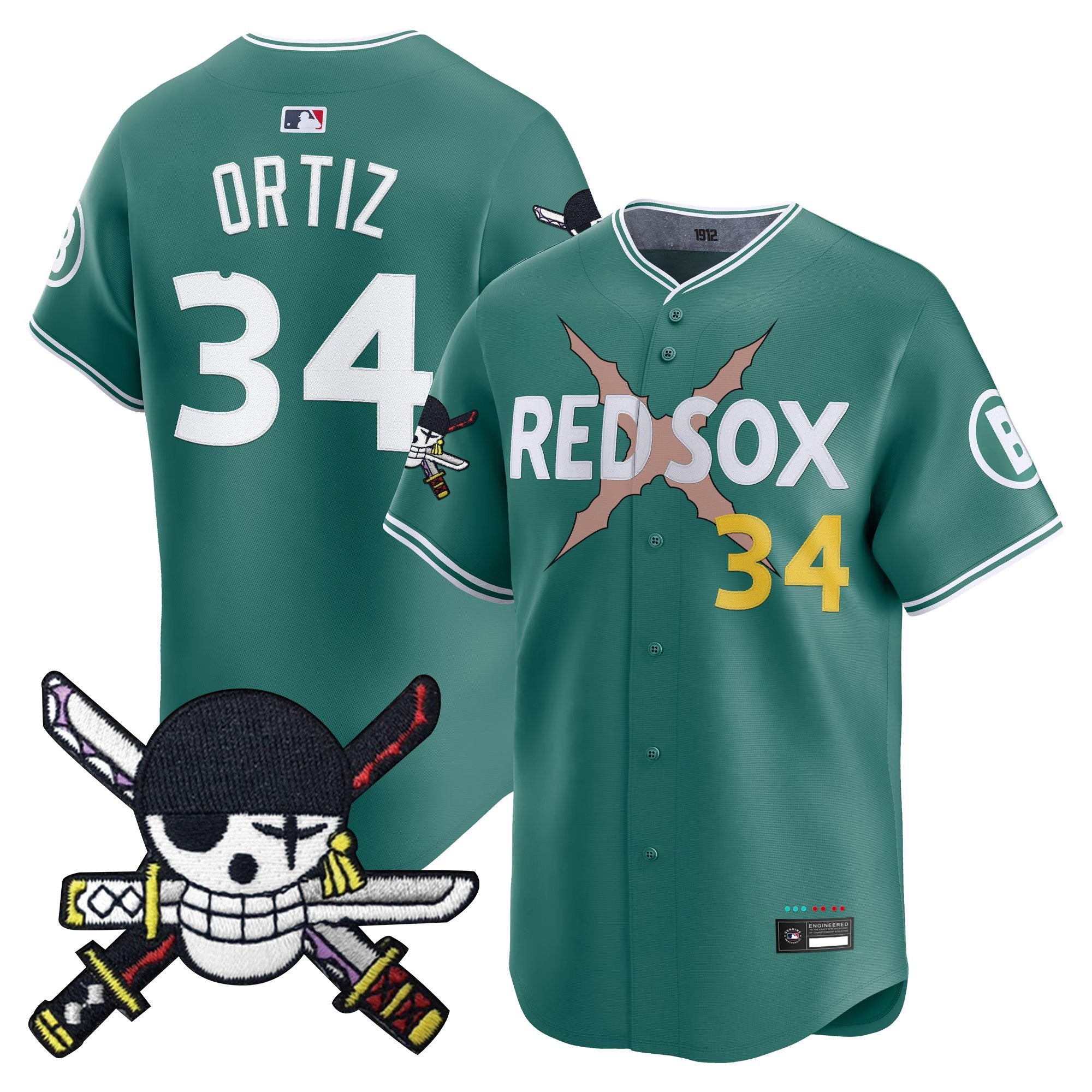 Men’s x One Piece Zoro Patch Vapor Premier Limited Jersey – Stitched