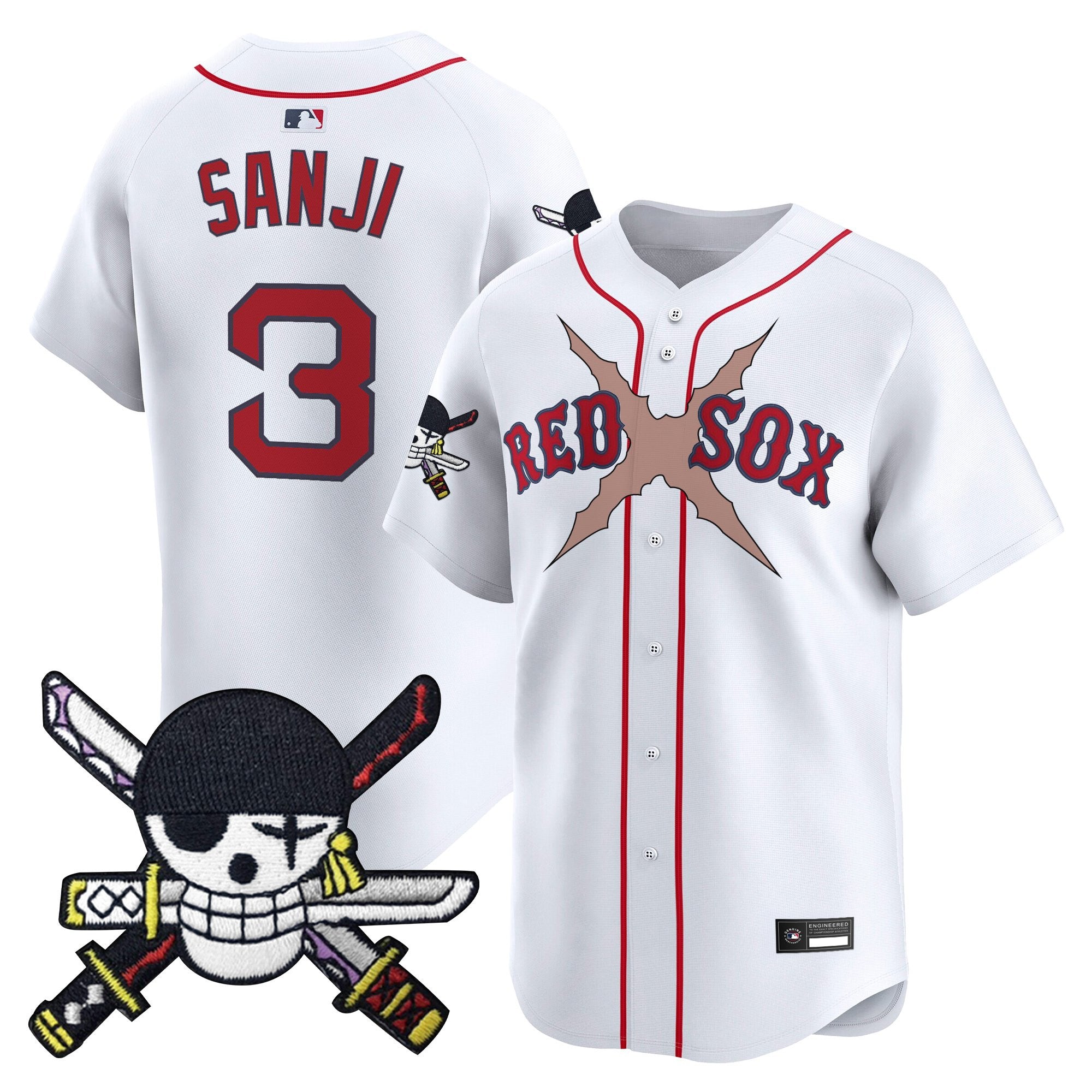 Men’s x One Piece Zoro Patch Vapor Premier Limited Jersey – Stitched