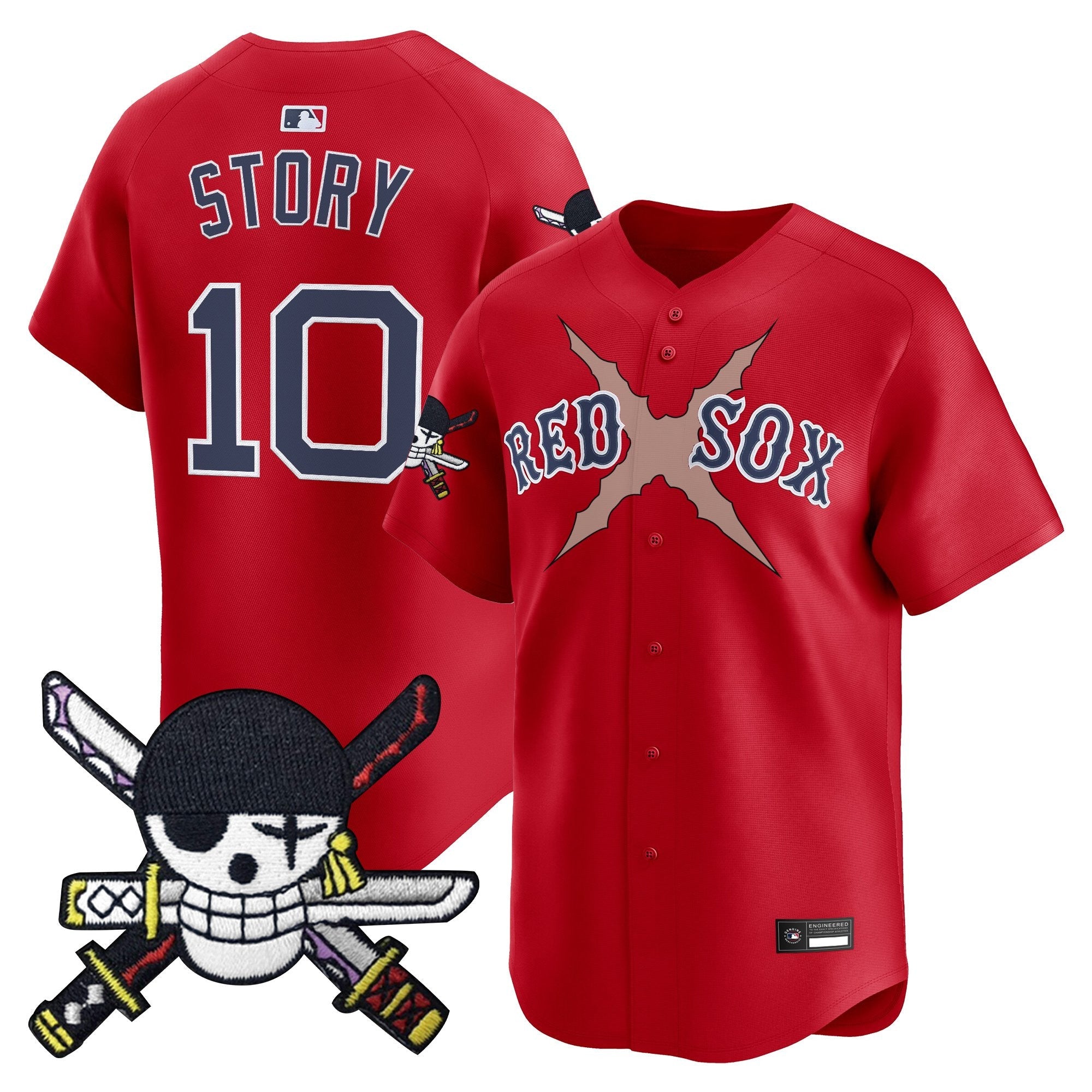 Men’s x One Piece Zoro Patch Vapor Premier Limited Jersey – Stitched