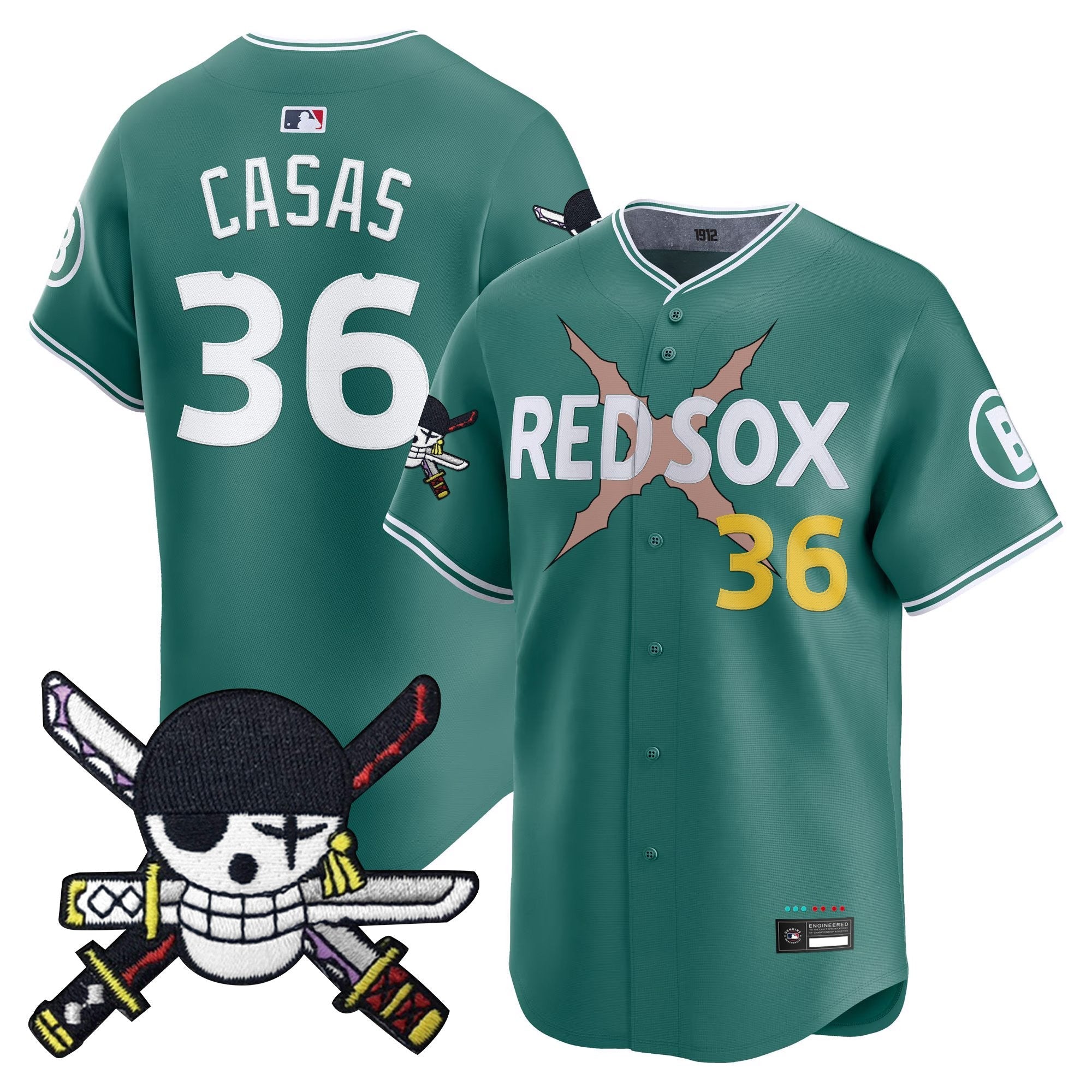 Men’s x One Piece Zoro Patch Vapor Premier Limited Jersey – Stitched