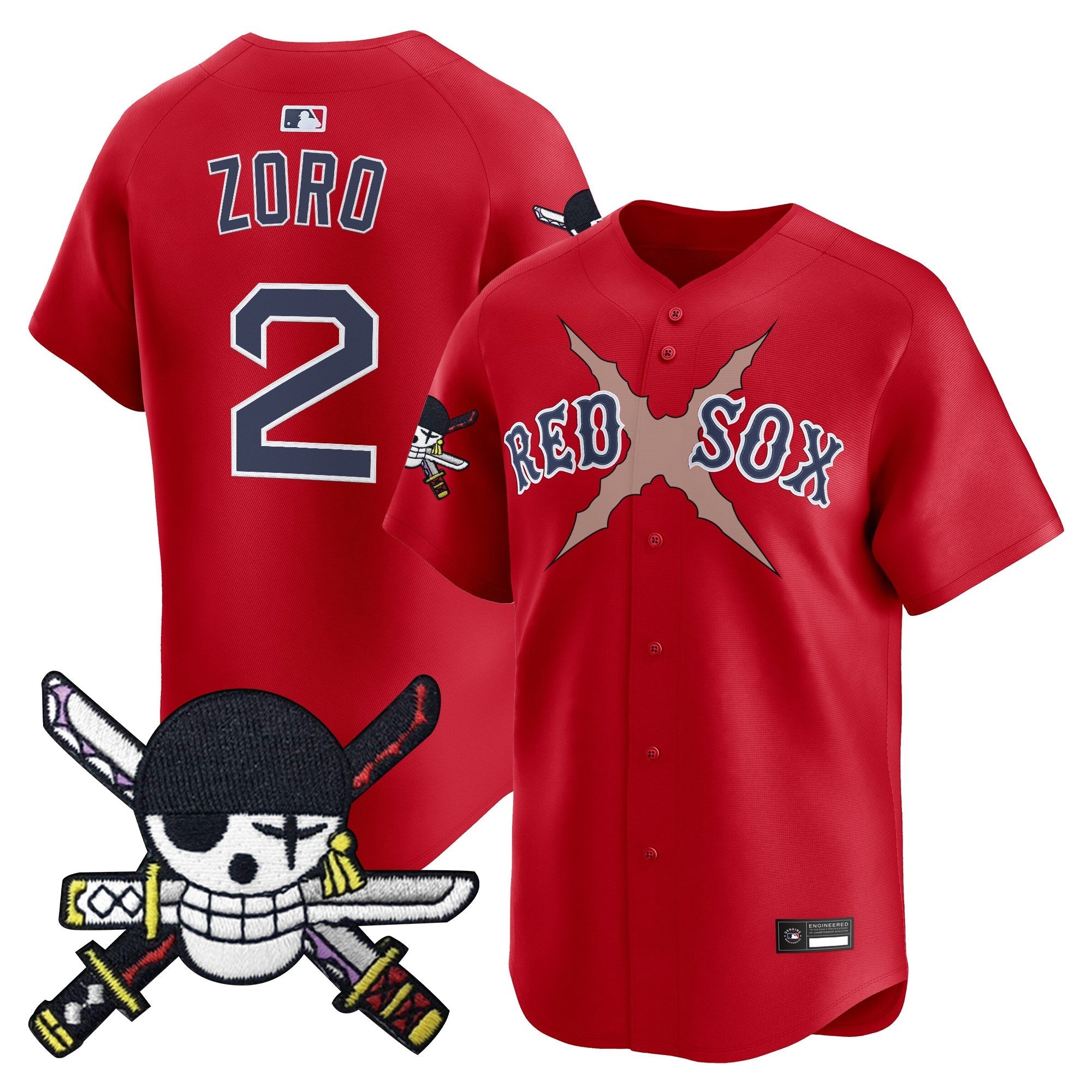 Men’s x One Piece Zoro Patch Vapor Premier Limited Jersey – Stitched