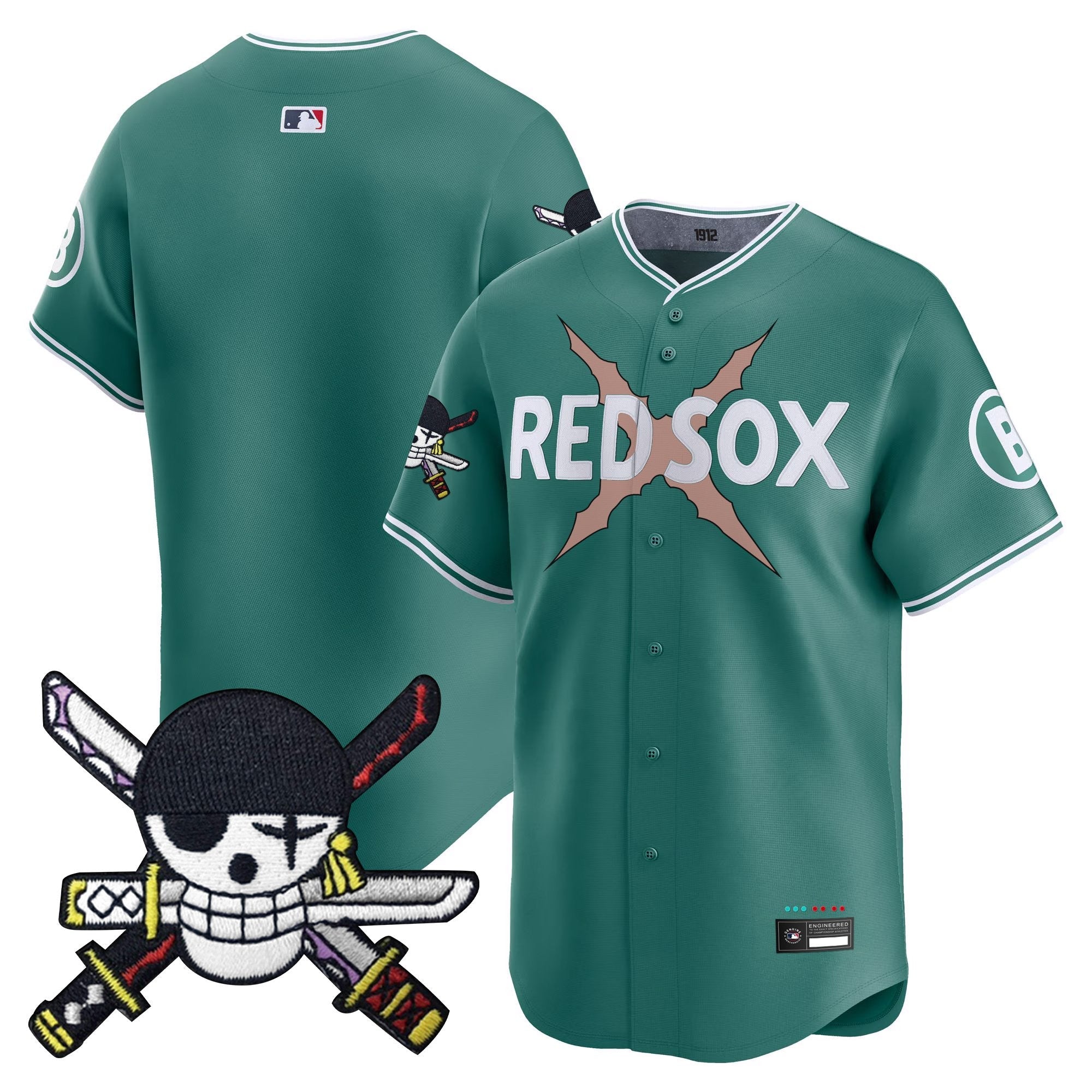 Men’s x One Piece Zoro Patch Vapor Premier Limited Jersey – Stitched