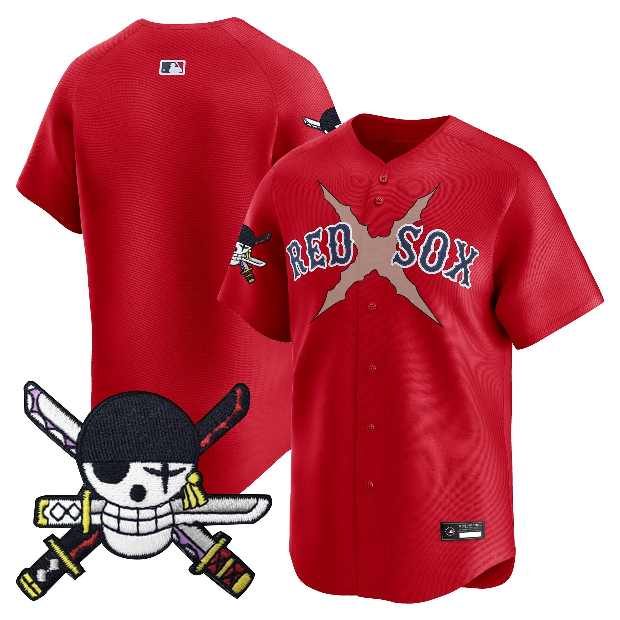 Men’s x One Piece Zoro Patch Vapor Premier Limited Jersey – Stitched