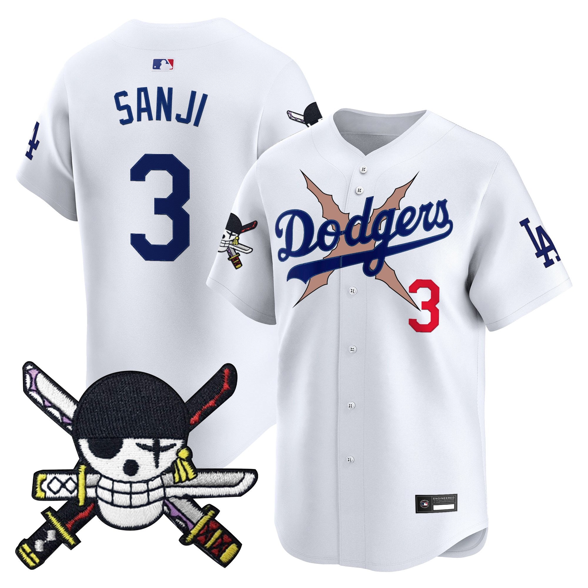Men’s x One Piece Zoro Patch Vapor Premier Limited Jersey – Stitched