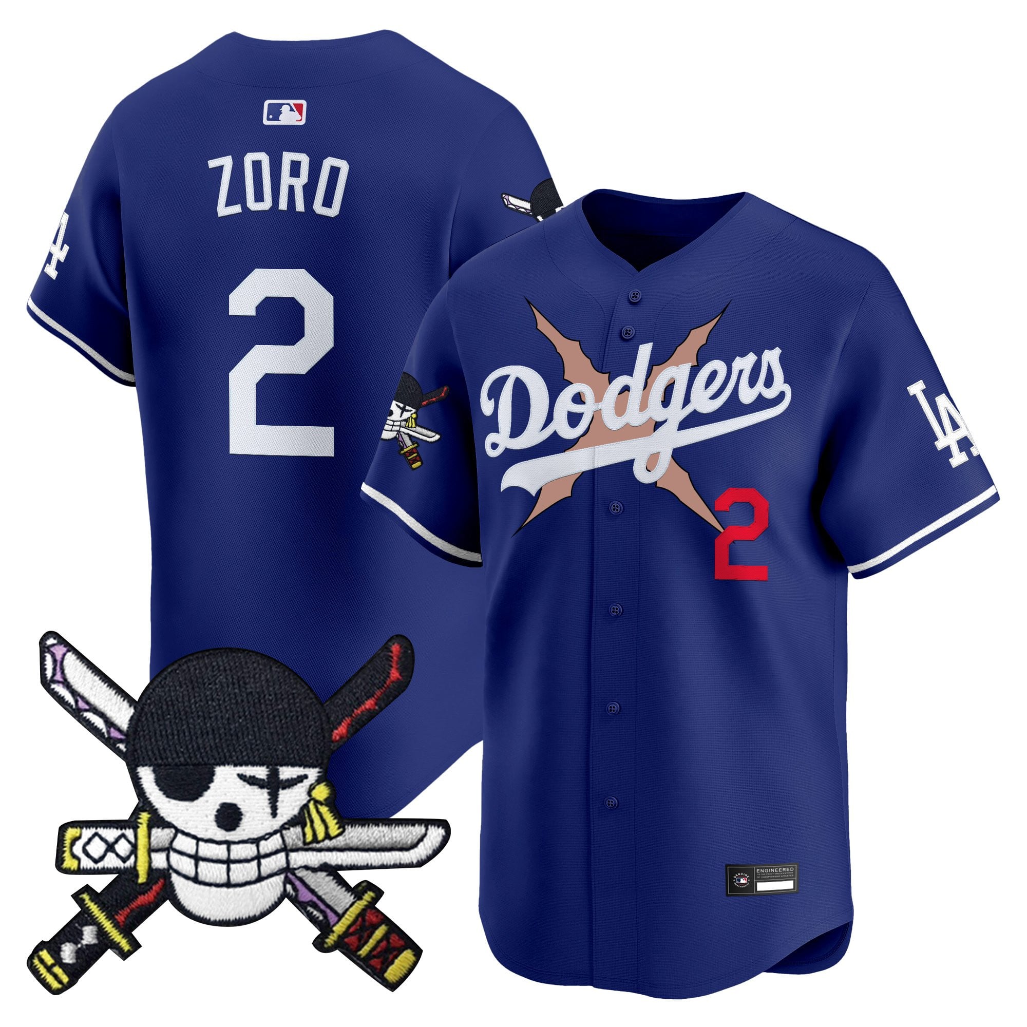 Men’s x One Piece Zoro Patch Vapor Premier Limited Jersey – Stitched