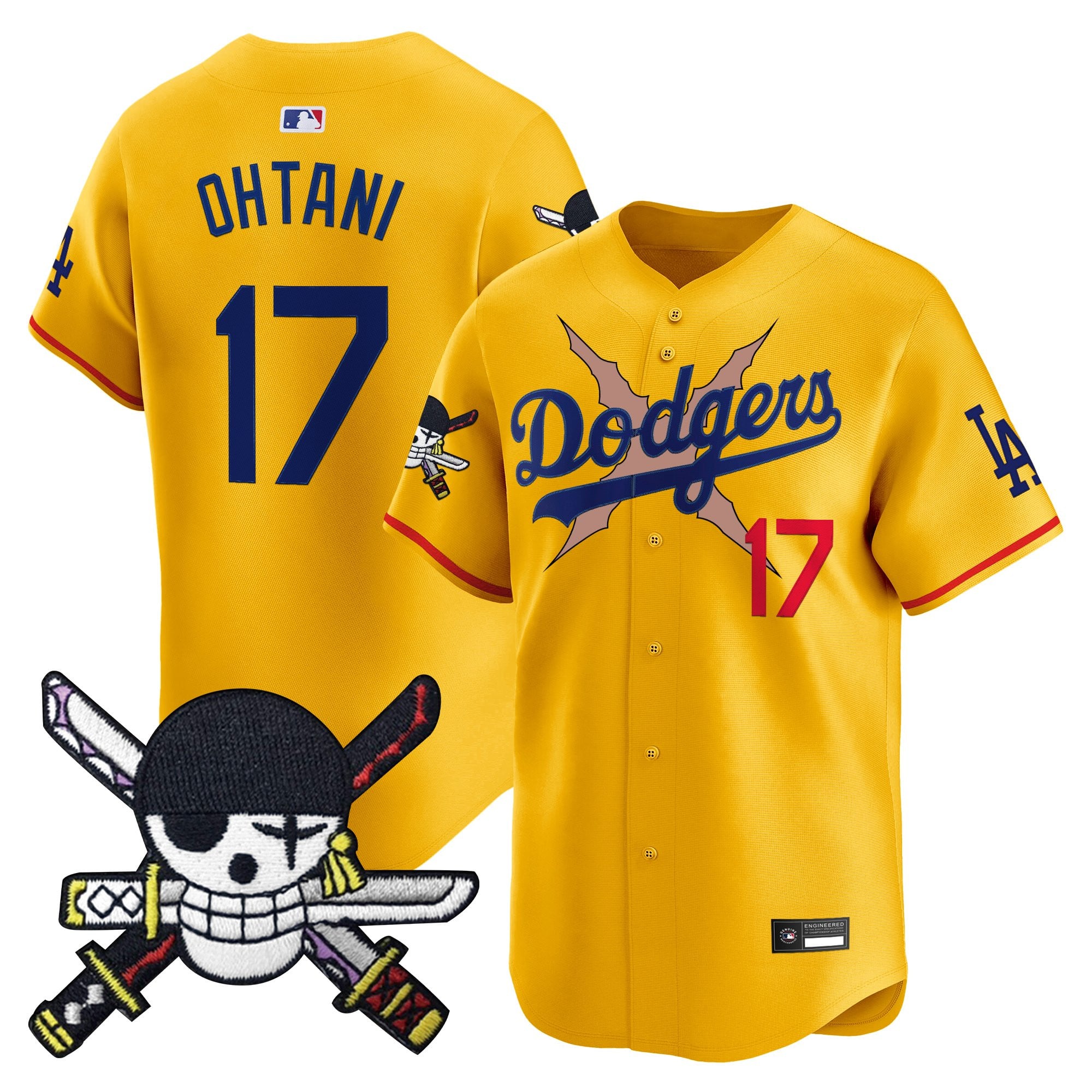Men’s x One Piece Zoro Patch Vapor Premier Limited Jersey – Stitched