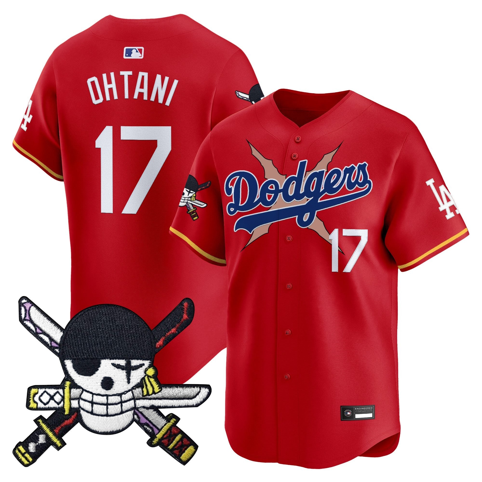 Men’s x One Piece Zoro Patch Vapor Premier Limited Jersey – Stitched