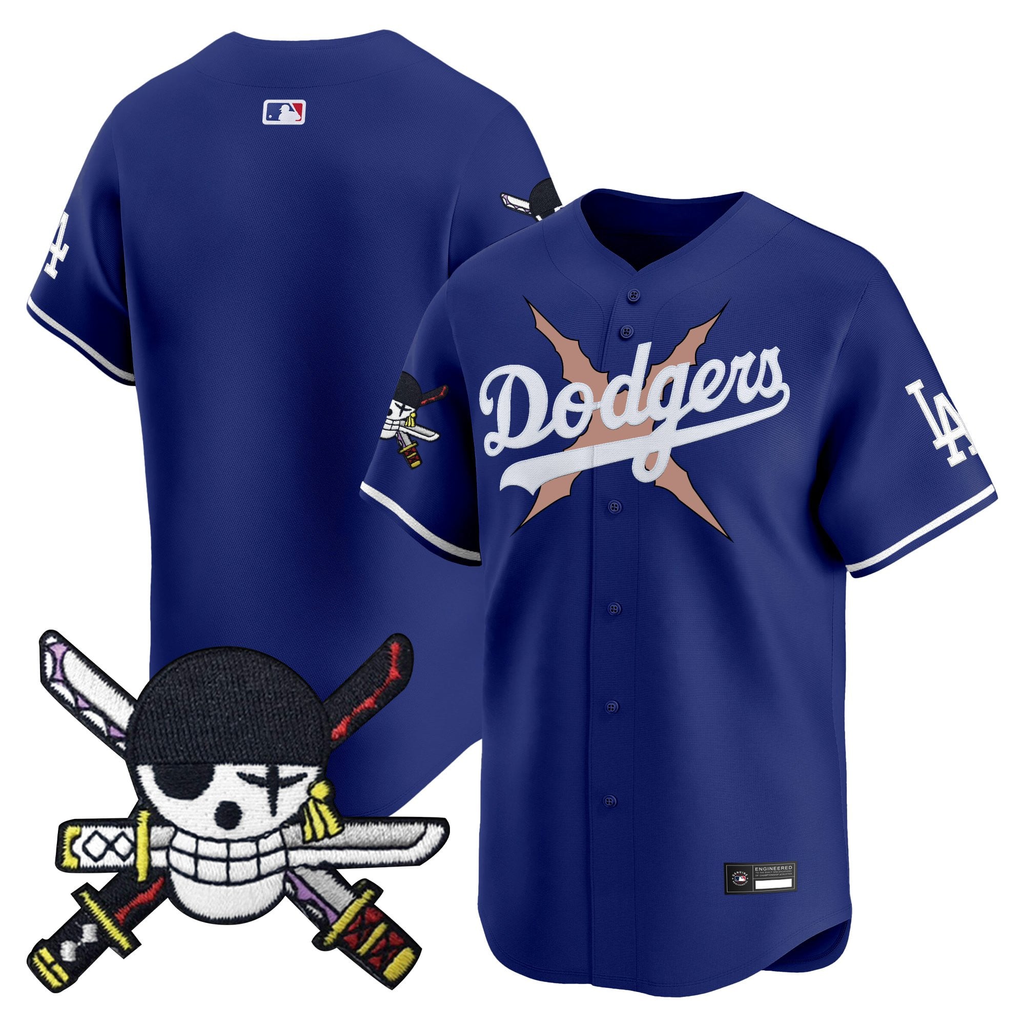 Men’s x One Piece Zoro Patch Vapor Premier Limited Jersey – Stitched