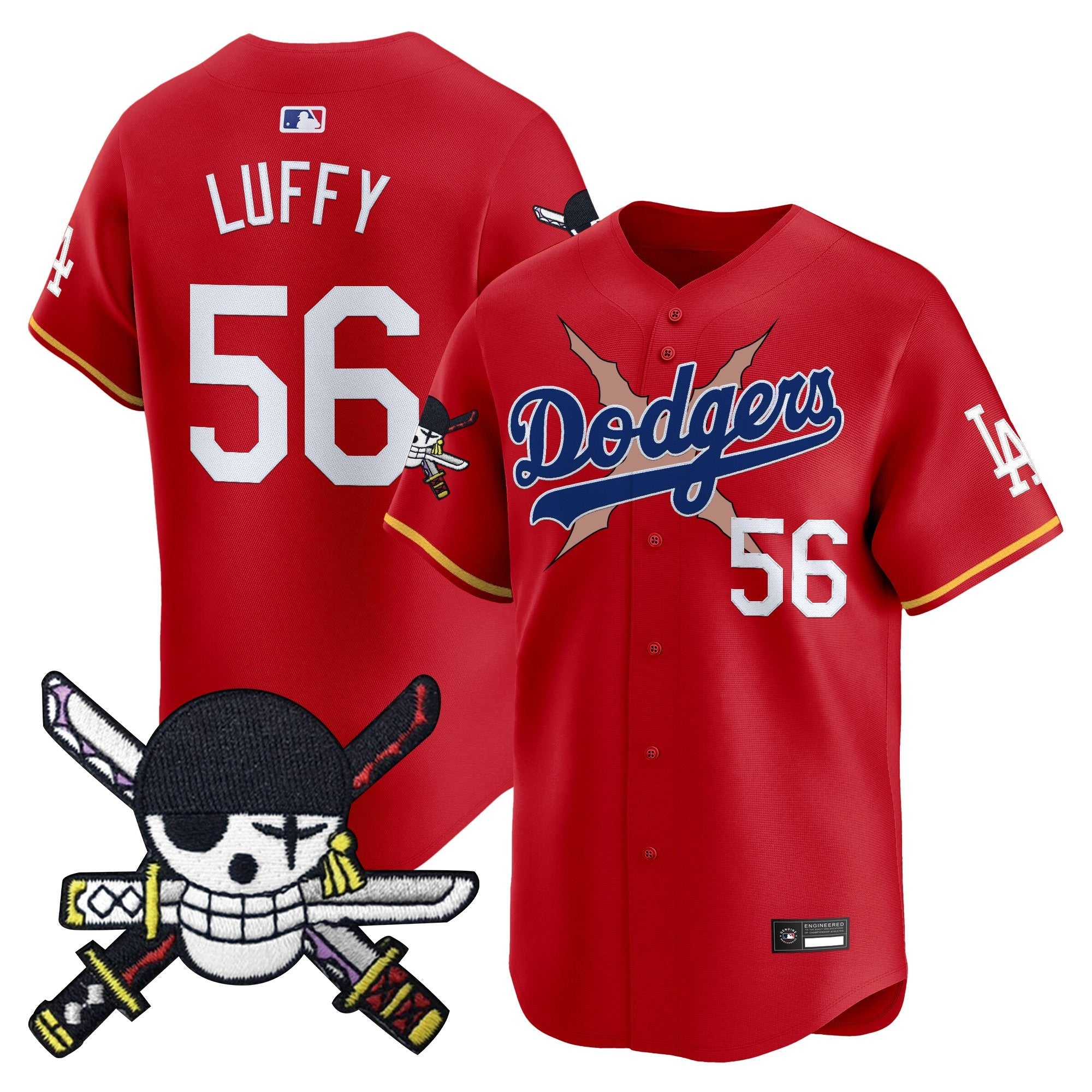 Men’s x One Piece Zoro Patch Vapor Premier Limited Jersey – Stitched