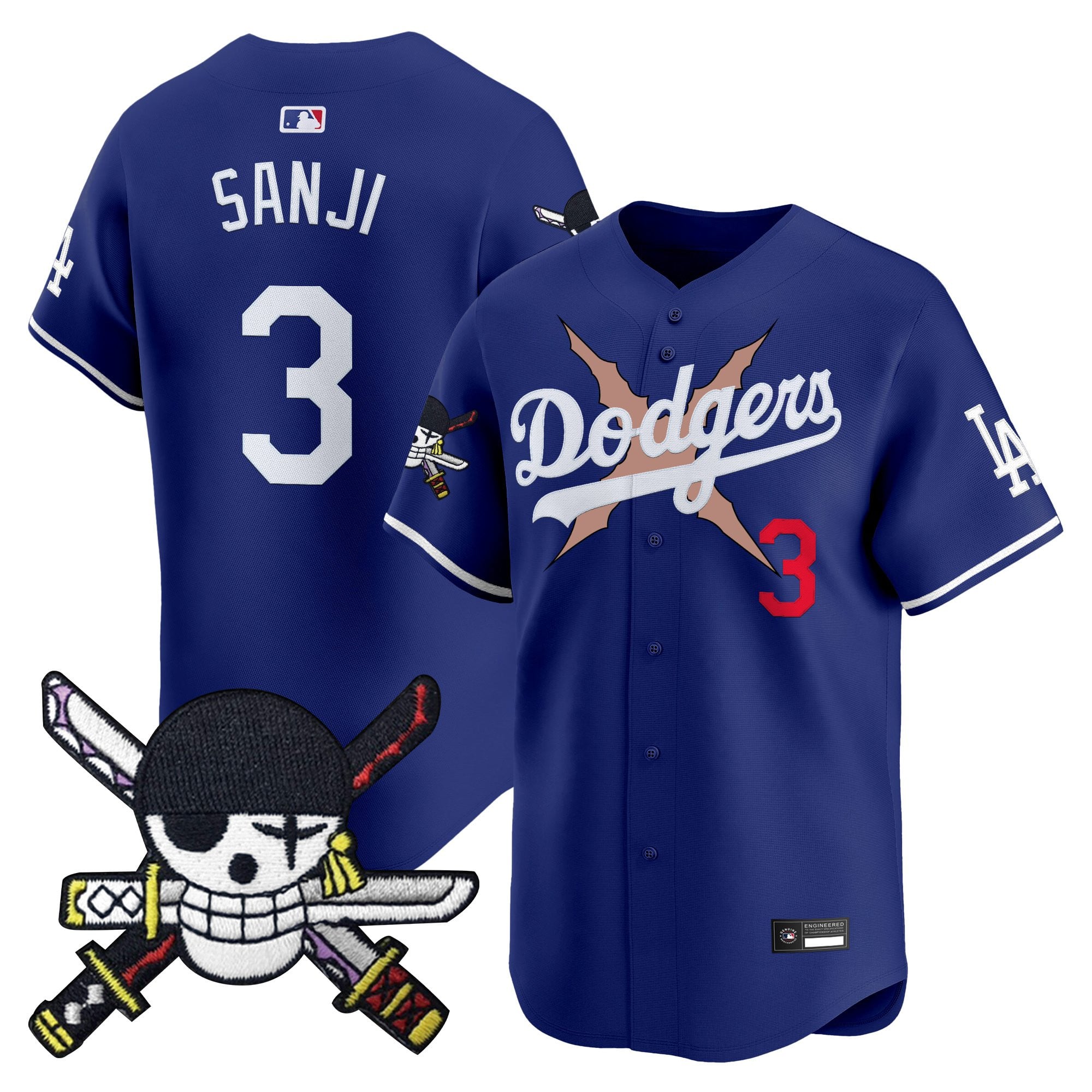Men’s x One Piece Zoro Patch Vapor Premier Limited Jersey – Stitched