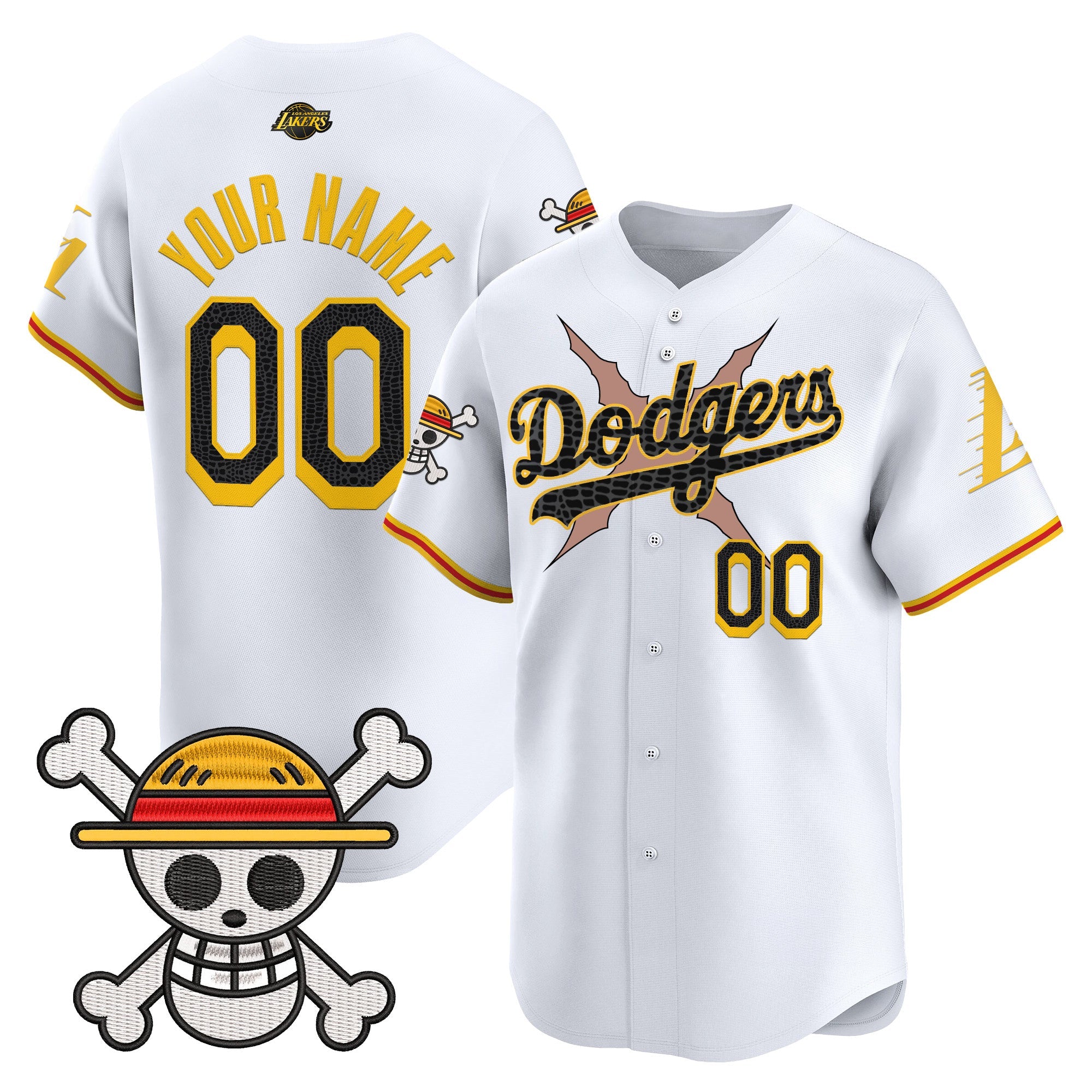 One Piece x Mamba Vapor Premier Limited Custom Jersey – Stitched
